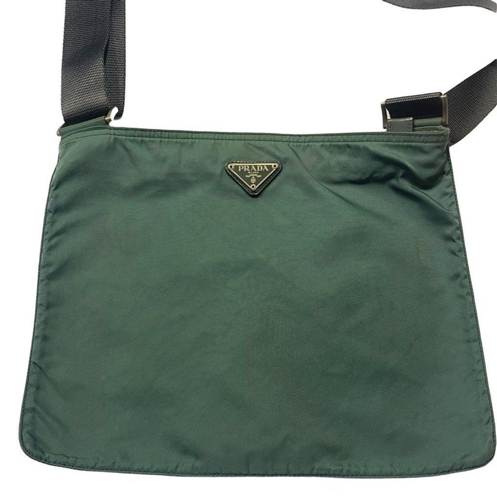 Prada Authentic PRADA Blue/Green Nylon Shoulder Crossbody Bag Adju Size ONE SIZE - 2 Thumbnail