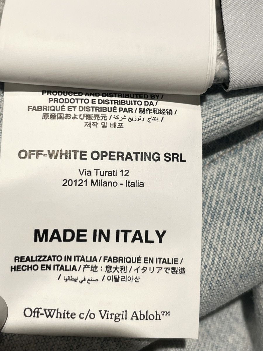 Off-White NWT Off-White Diag Tab Slim Jeans Blue White Size 34 Size US 34 / EU 50 - 11 Thumbnail