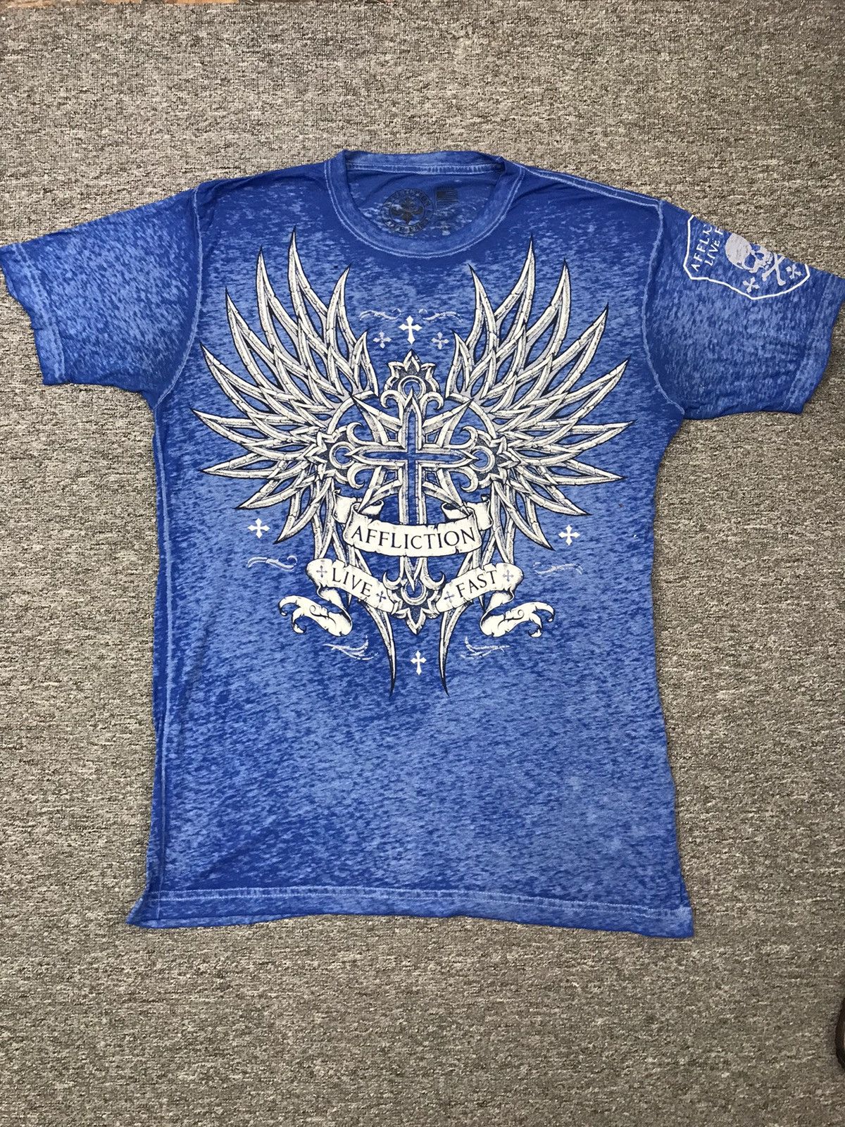 Affliction × If Six Was Nine × Vintage Vintage affliction live fast skull and crosses tshirt Size US L / EU 52-54 / 3 - 1 Thumbnail