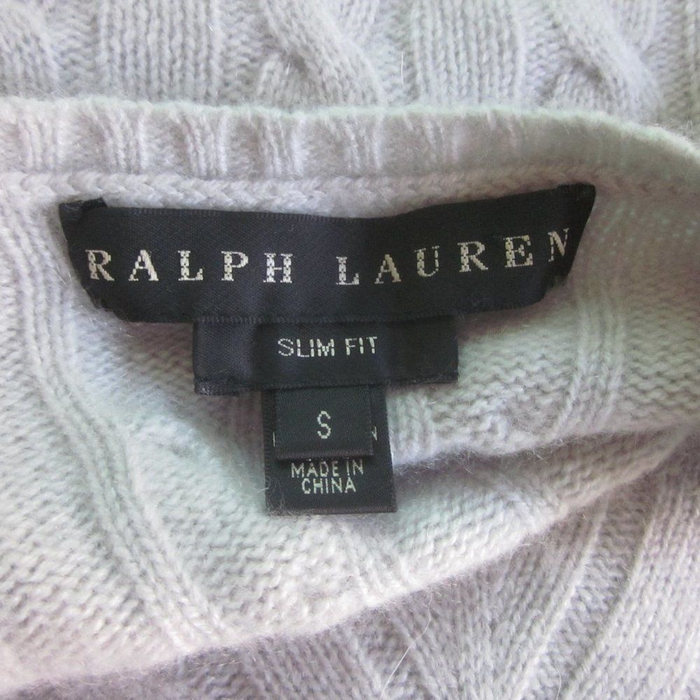 Ralph Lauren Black Label Ralph Lauren Black Label Cabled V-Neck Pullover Slim Fit Si Size S / US 4 / IT 40 - 2 Thumbnail