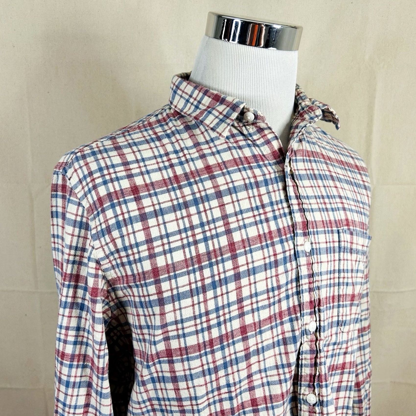 J.Crew J.CREW Shirt Button-Front Plaid 100% Cotton Large Multicolor Casual Shirt Men L Size US L / EU 52-54 / 3 - 2 Thumbnail