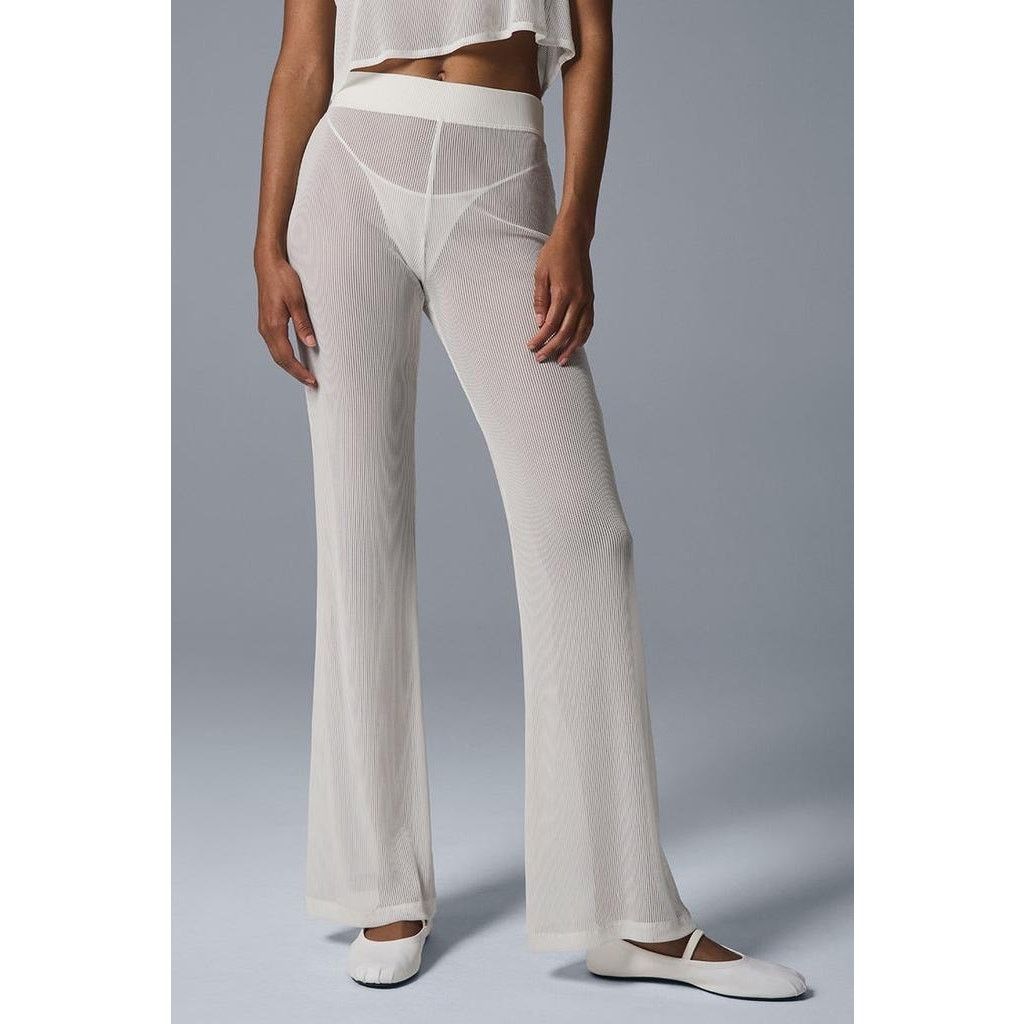 Alo Yoga NWOT Alo Yoga Striped Mesh Tropical Nights Flare Pant size S Size 27" / US 4 / IT 40 - 1 Thumbnail