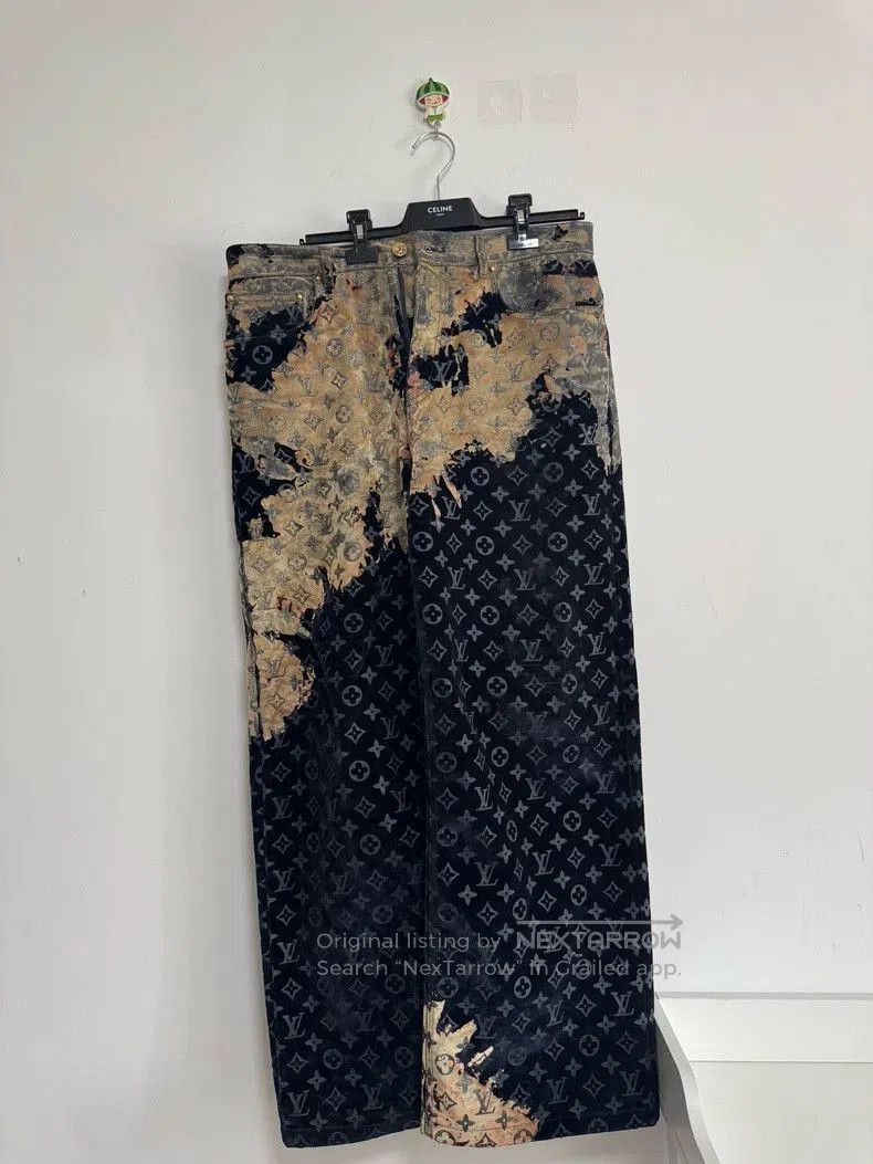 Louis Vuitton LV Monogram Print Denim Jeans . Size US 32 / EU 48 - 1 Thumbnail