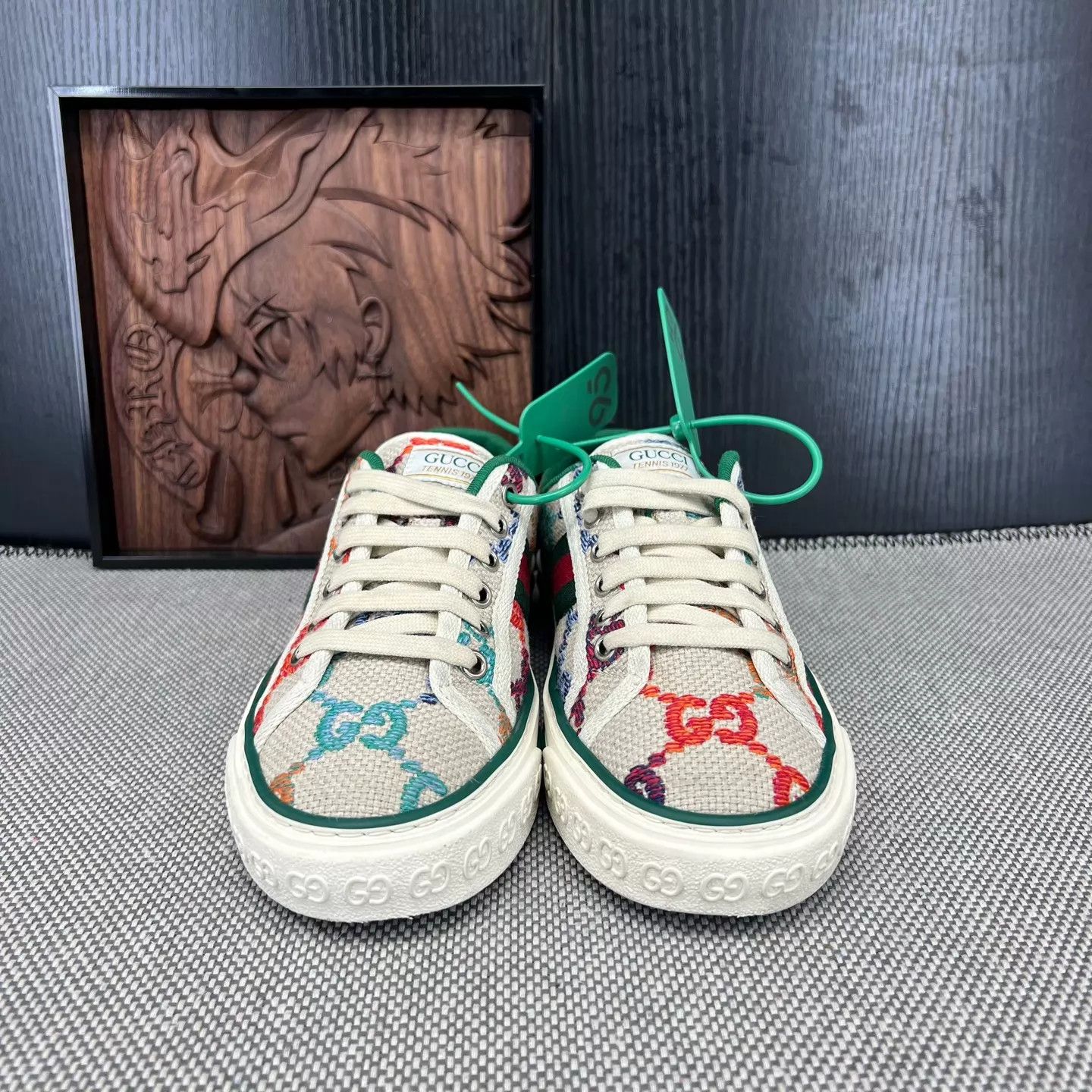 Gucci Gucci 1977 rainbow weave mint green 36.5 Size US 6 / IT 36 - 4 Thumbnail