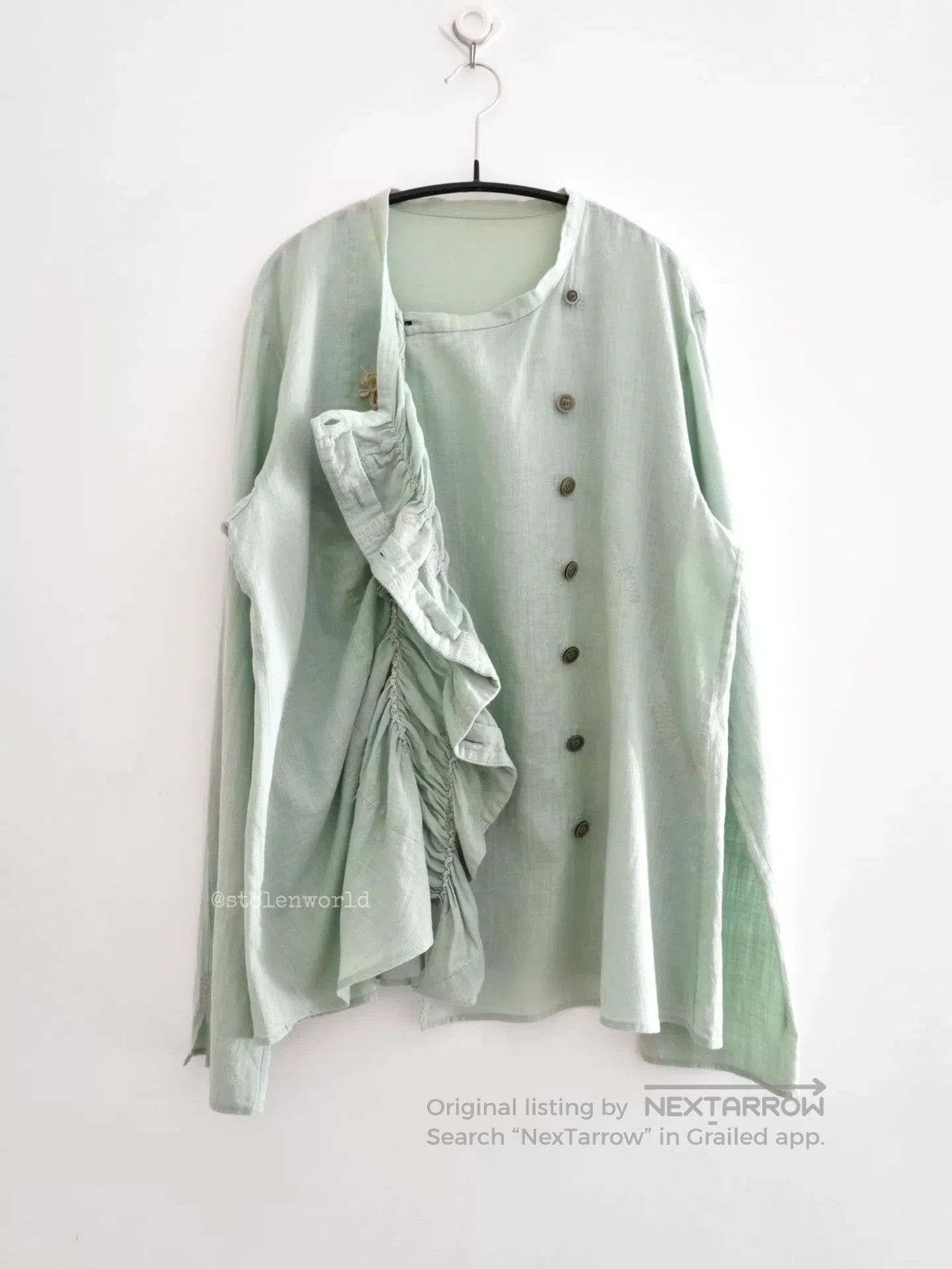 Issey Miyake Issey Miyake Haat Mint Green Blouse. Size M / US 6-8 / IT 42-44 - 2 Thumbnail
