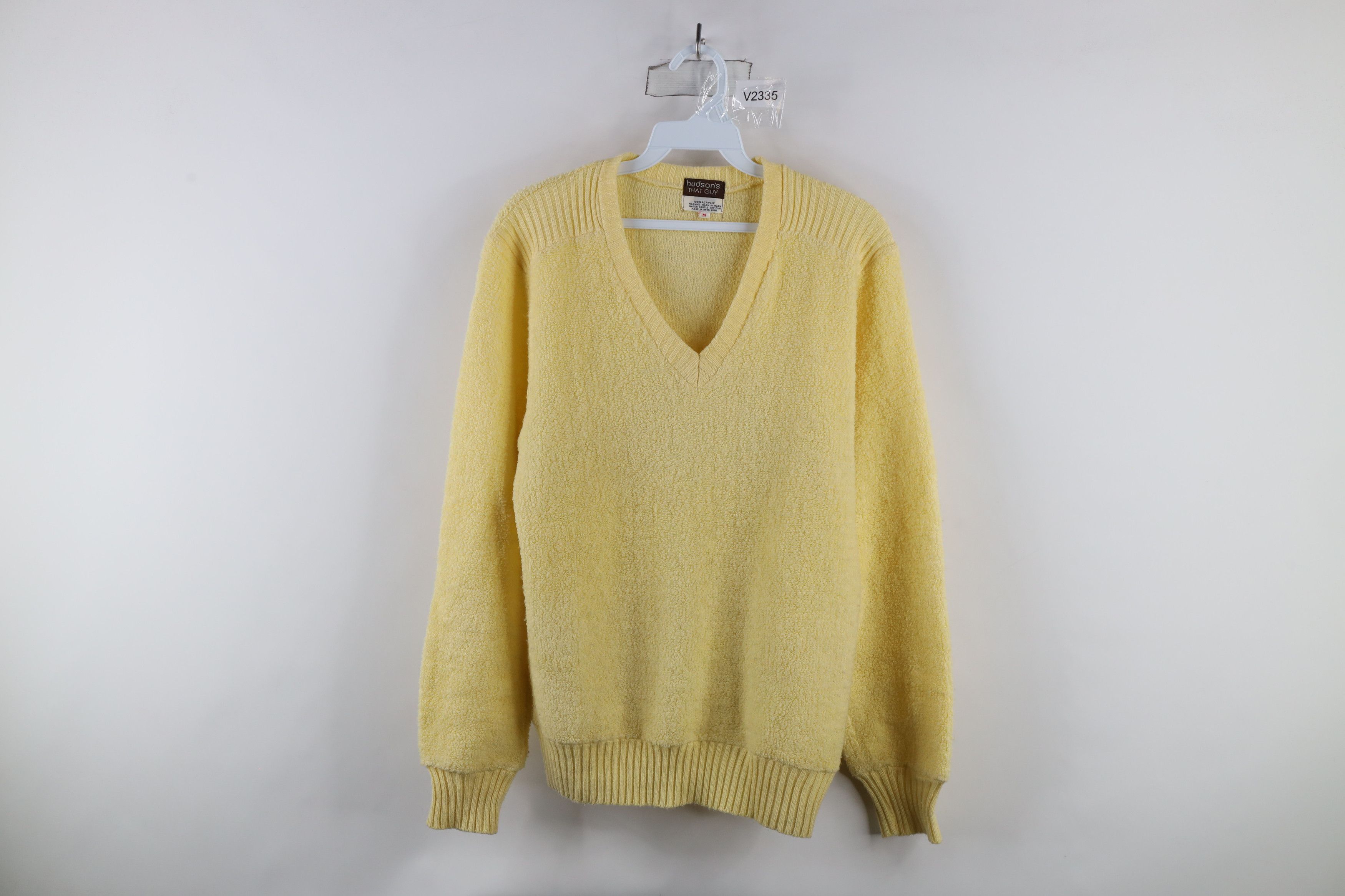 Vintage Vintage 70s Streetwear Terry Cloth Knit Sweater Yellow Size US M / EU 48-50 / 2 - 1 Thumbnail