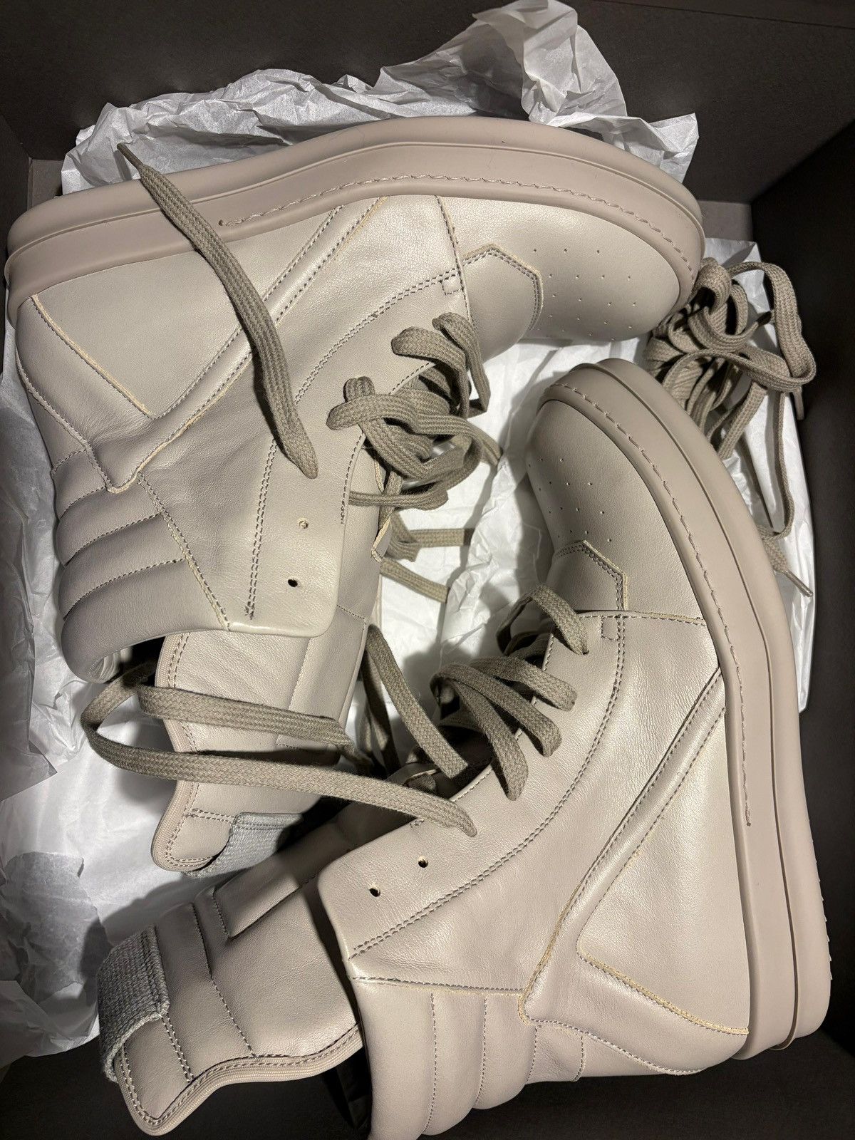 Rick Owens Rick Owens Mainline “Geobasket” Full Grey Size US 8 / IT 38 - 4 Thumbnail