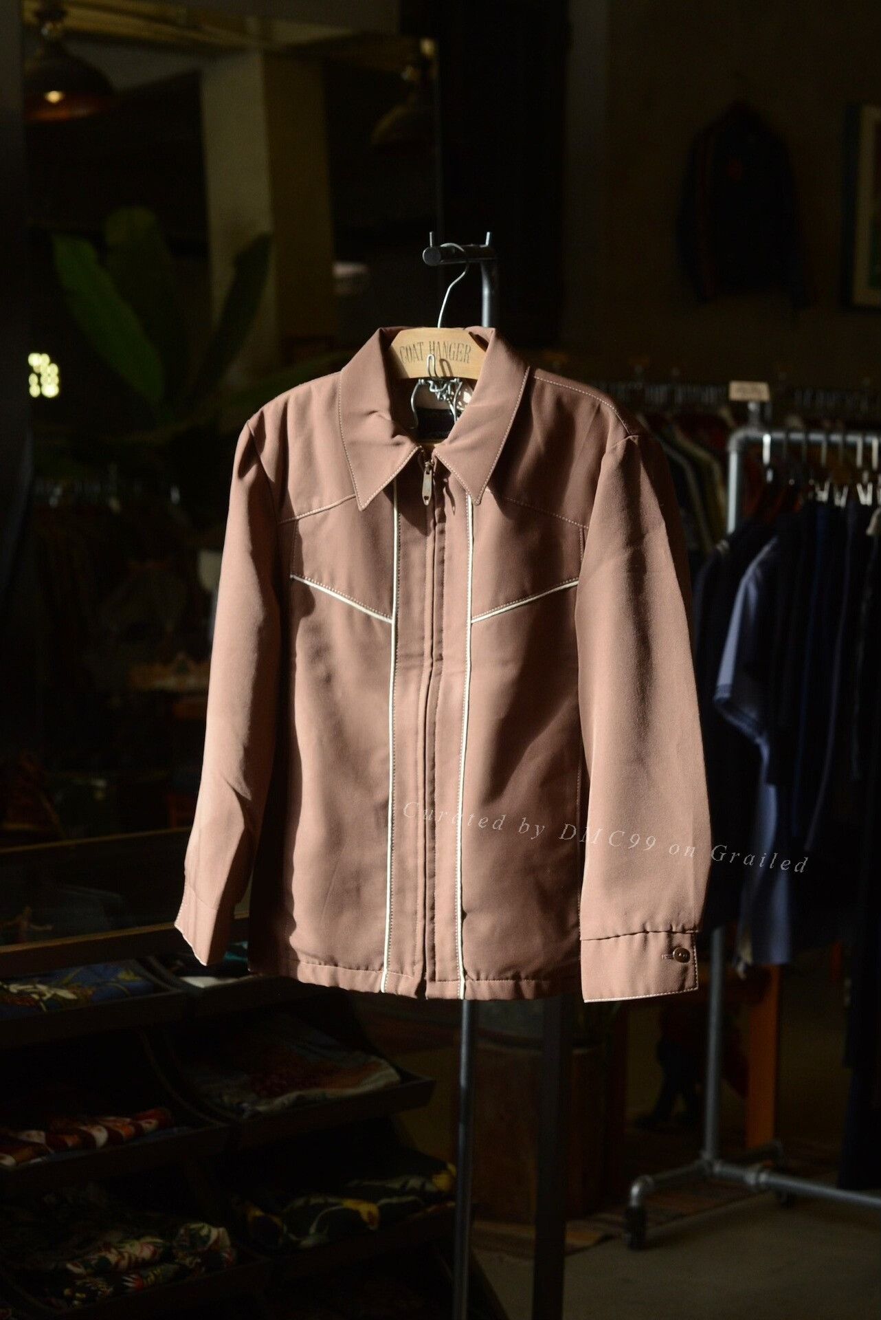 JCPenney 1970s JC Penney Beige Zip Jacket 38 Size US L / EU 52-54 / 3 - 1 Thumbnail