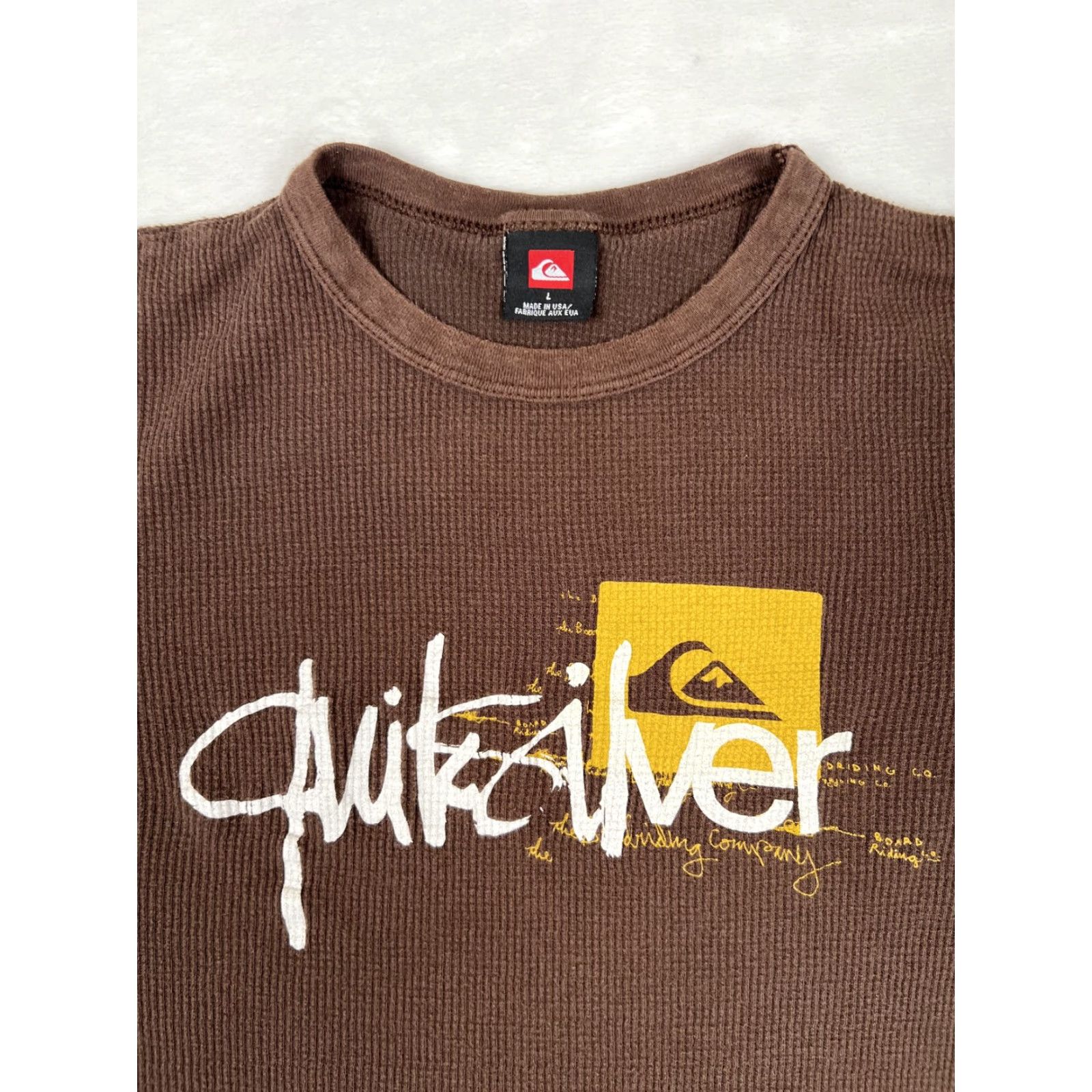Quiksilver VINTAGE Quiksilver Shirt Long Sleeve Mens L Brown Thermal Surf Logo Y2K Size US L / EU 52-54 / 3 - 2 Thumbnail