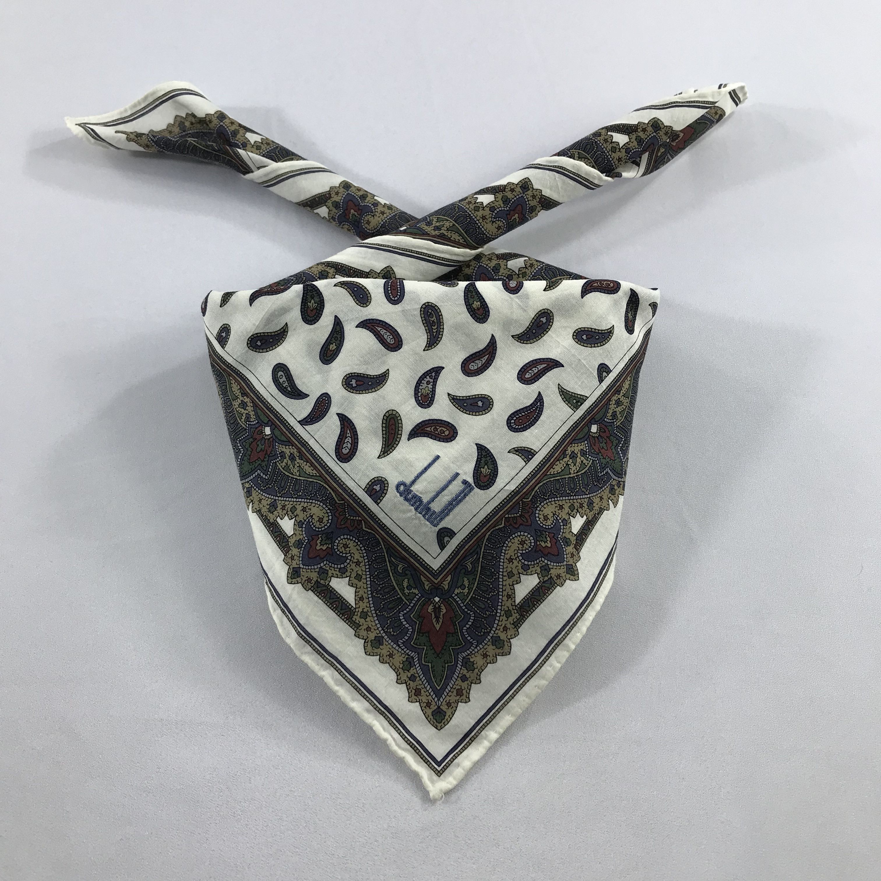 Alfred Dunhill × Vintage Dunhill Bandana / Handkerchief / Neckerchief - S2236 Size ONE SIZE - 3 Thumbnail