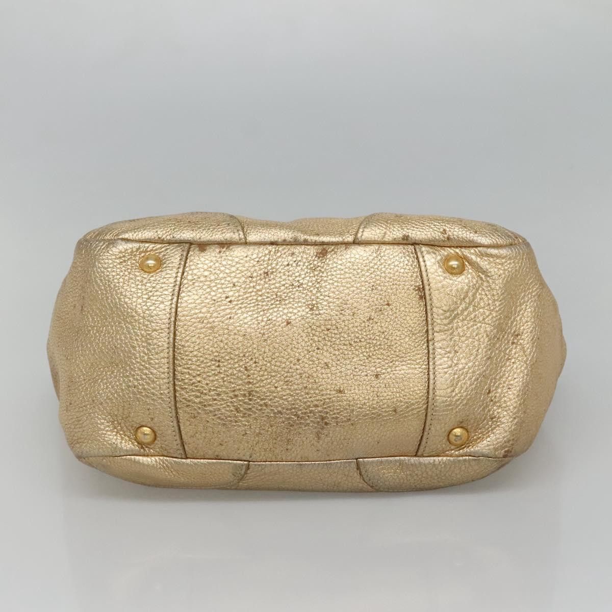 Prada PRADA Tote Bag Leather Gold Tone Size ONE SIZE - 9 Thumbnail