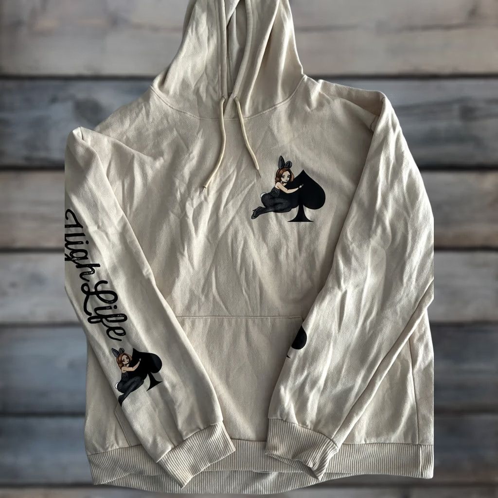 Vintage Fresh Laundry Hoodie Men 2XL Beige Logo Graphic Print Hooded Pullover Size US XXL / EU 58 / 5 - 1 Thumbnail