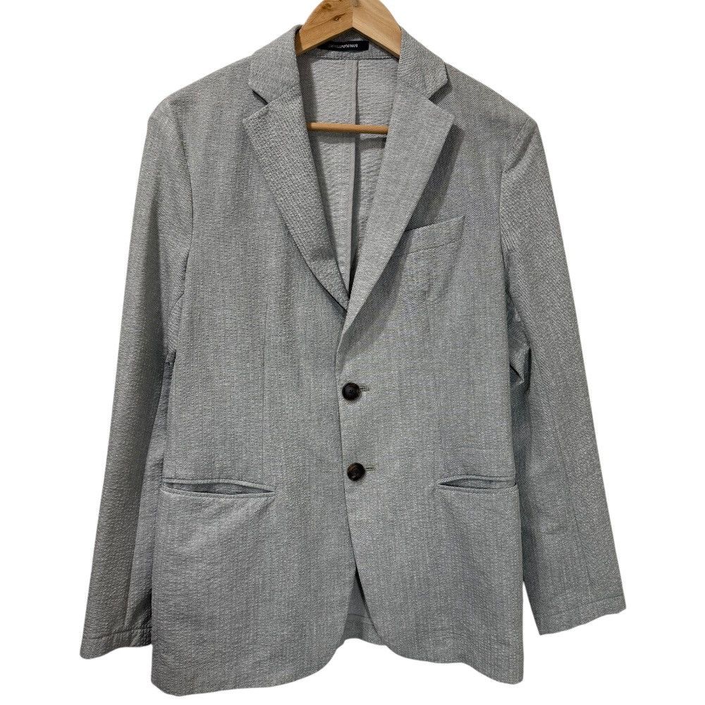 Armani Emporio Armani Seersucker Tailored Jacket Others Outerwear DUTY FREE for USA