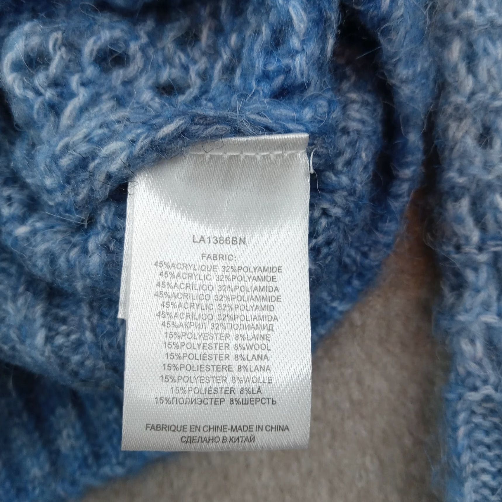 Vintage Molly Bracken Blue Ruffle Sweater Womens XS Long Sleeve Mock Neck Open Knit Acrylic Size XS / US 0-2 / IT 36-38 - 7 Thumbnail