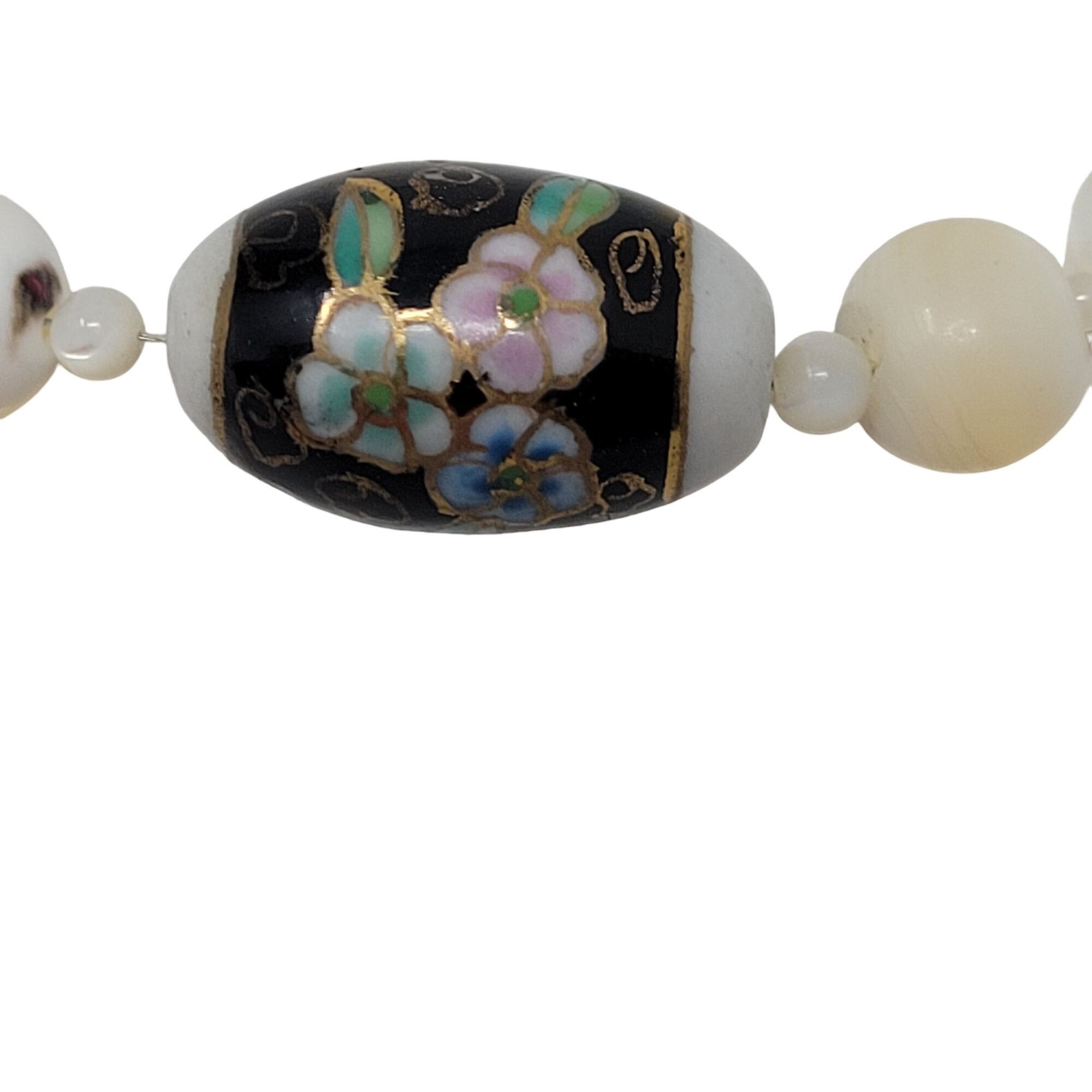 Other Vintage Cloisonne Tourmaline Princess Necklace White Size ONE SIZE - 2 Thumbnail