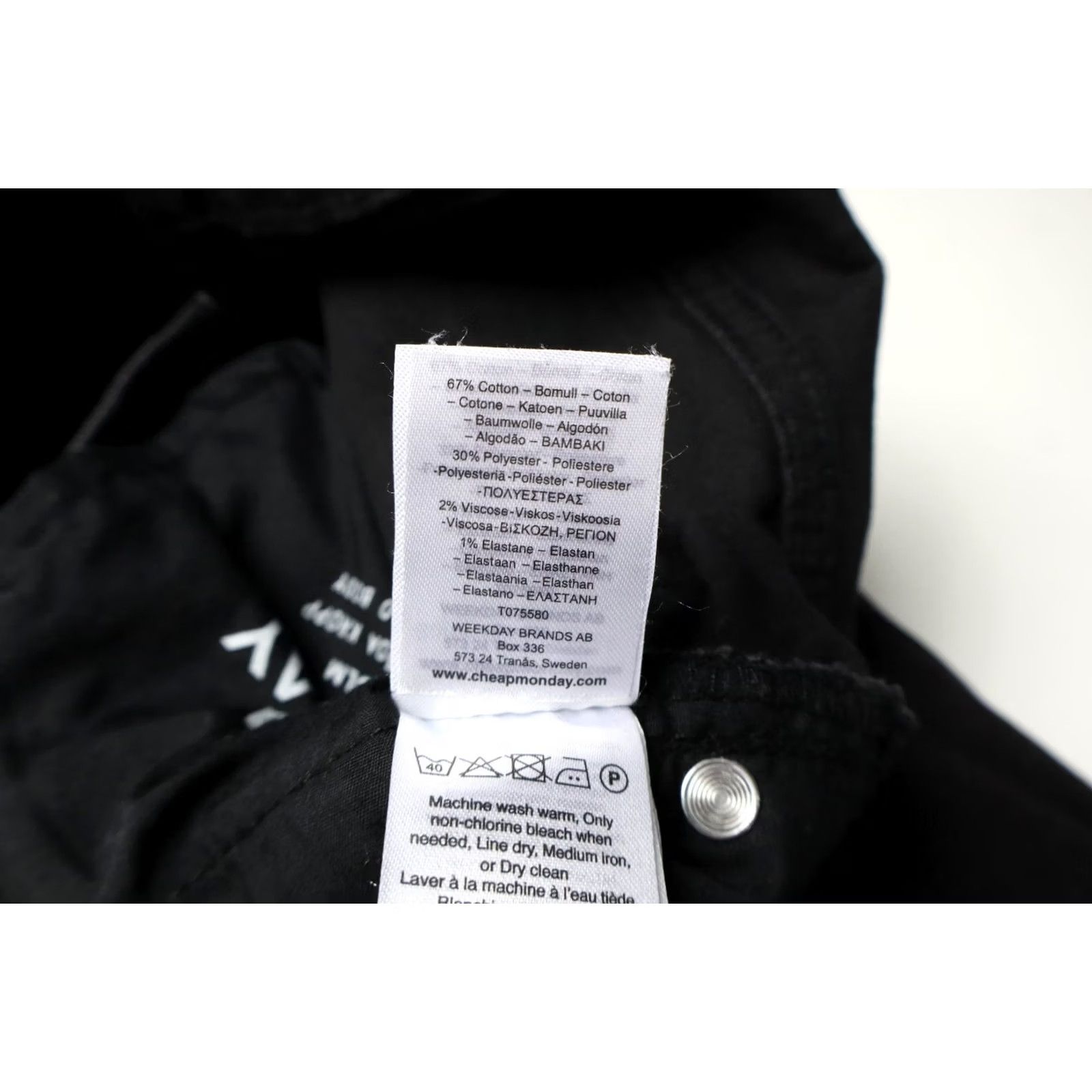 Cheap Monday Cheap Monday Sonic Rinse Black Jeans Slim W32/L34 Zip Fly Stretched Men Size US 32 / EU 48 - 8 Thumbnail