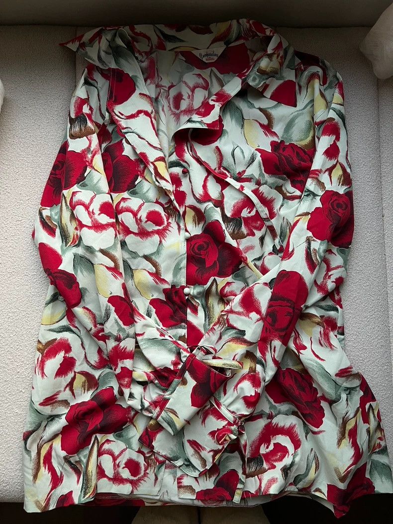 Kenzo KENZO Vintage rose flower tie shirt Size XS / US 0-2 / IT 36-38 - 7 Thumbnail