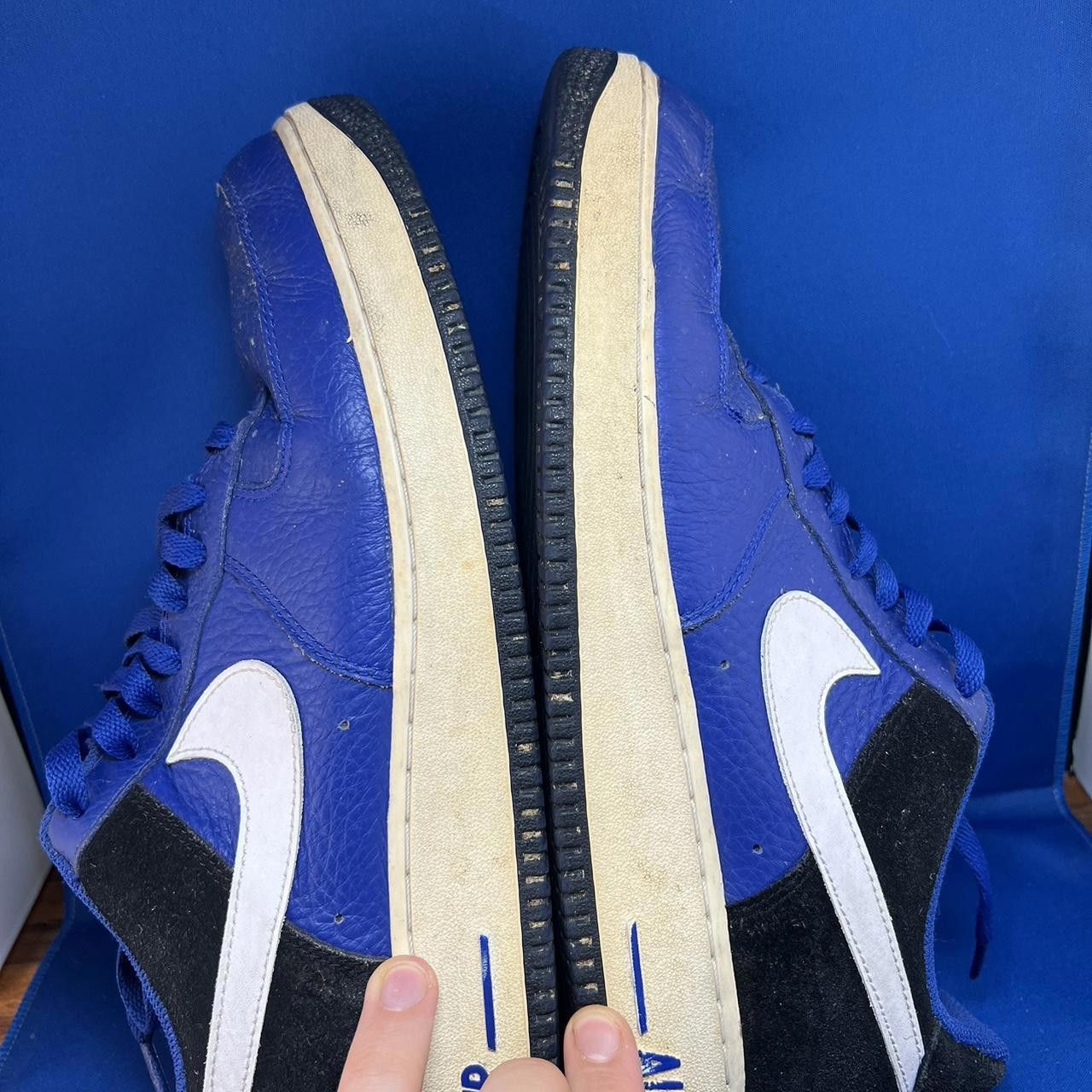 Nike Nike Air Force 1 Sneakers - Blue & Black - Classic 11.5 Size US 11.5 / EU 44-45 - 4 Thumbnail