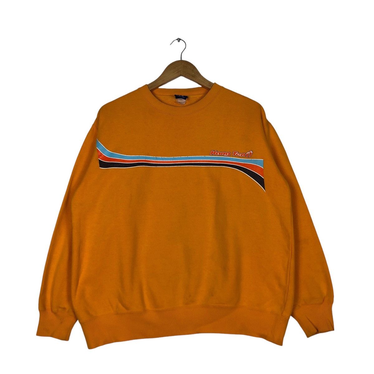 Hang Ten × Japanese Brand × Vintage Vintage Hang Ten Surfing Sweatshirt Rare 90s Medium Size US M / EU 48-50 / 2 - 1 Thumbnail