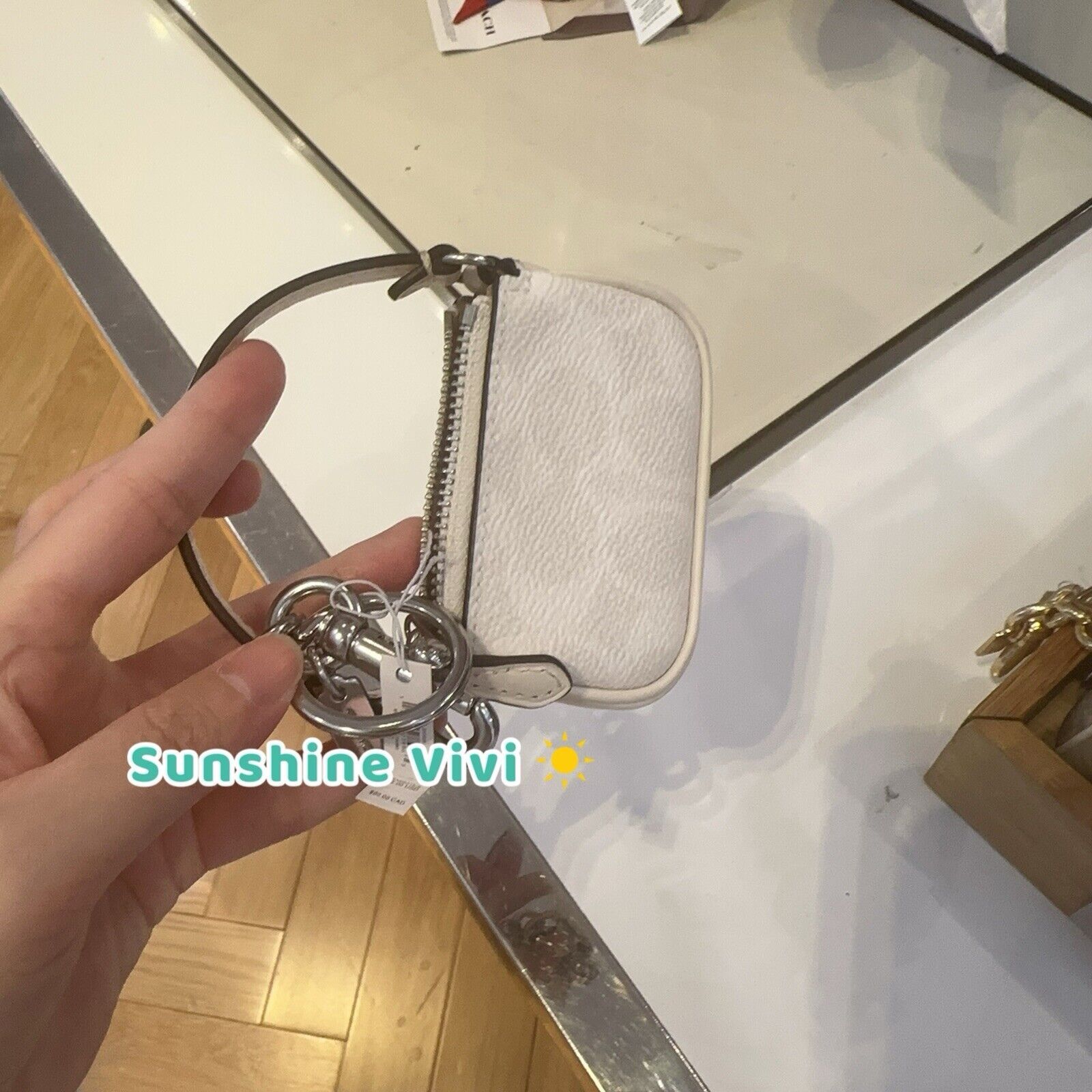 Coach NWT Coach Mini Nolita Bag Charm Sv/White /Chalk CX067 Size ONE SIZE - 2 Thumbnail