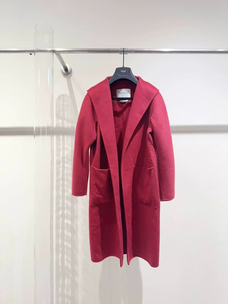Max Mara Max Mara Rialto Burgundy Coat Size XS / US 0-2 / IT 36-38 - 2 Thumbnail
