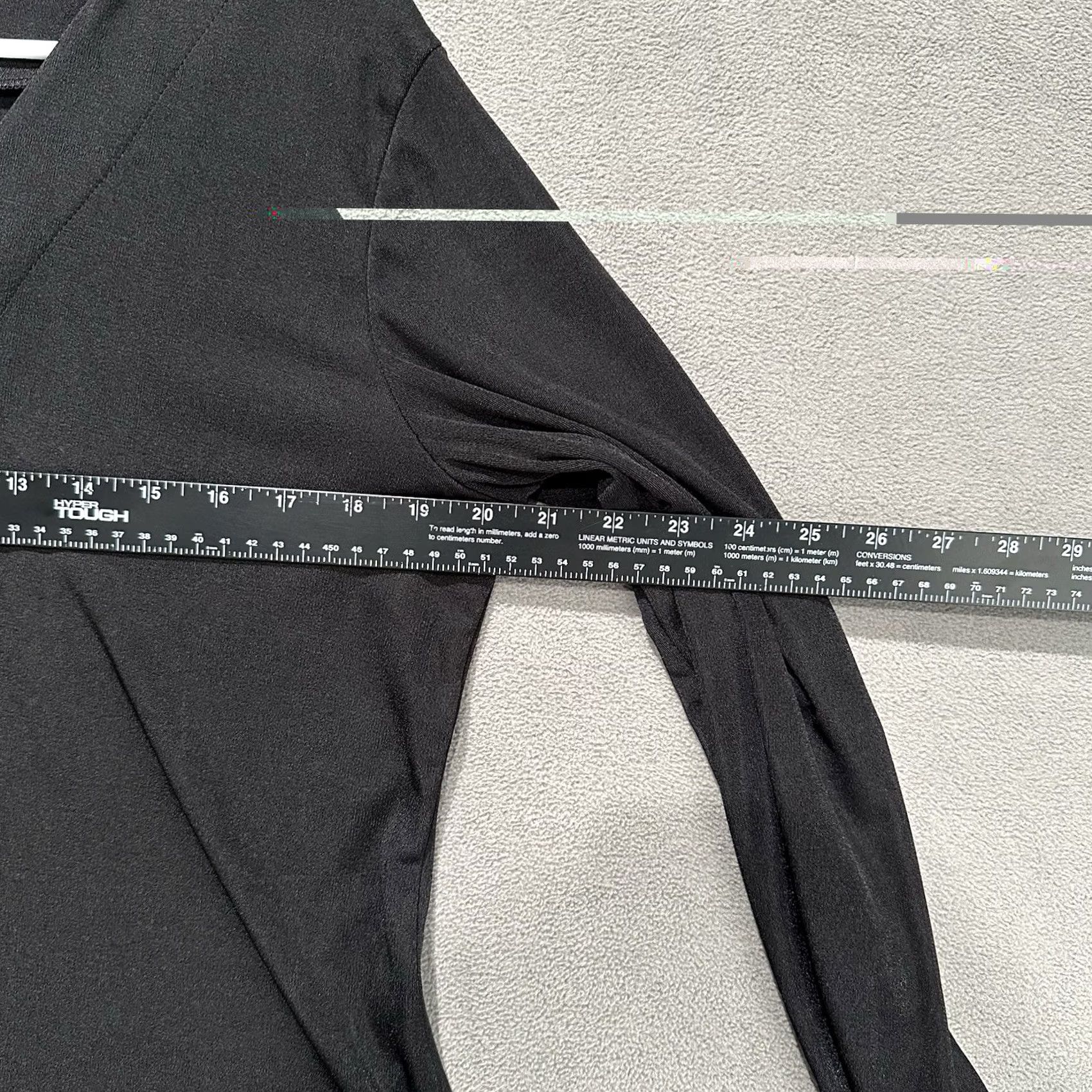 Vintage Notations Womens Button Front Cardigan L Black V-Neck Long Sleeve Top Size L / US 10 / IT 46 - 6 Thumbnail