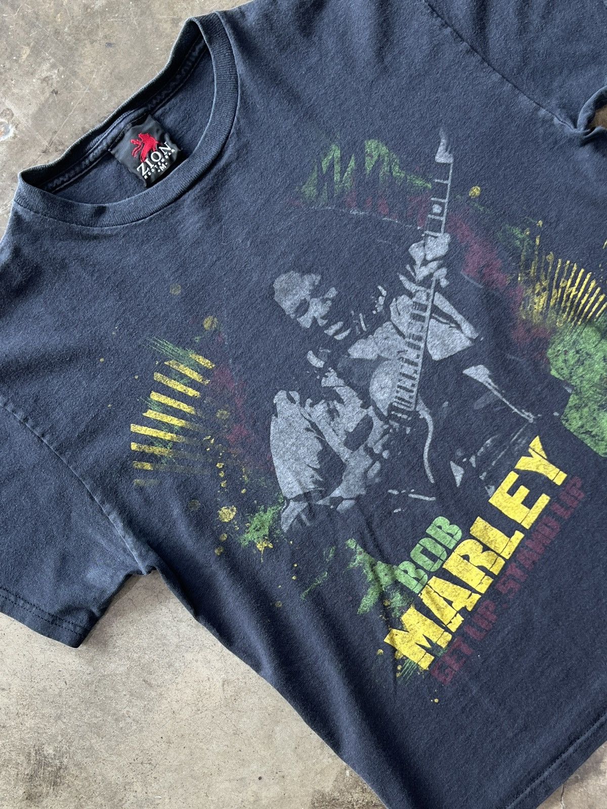 Band Tees × Bob Marley × Vintage Vintage Bob Marley Get Up Stand Up Zion Tag Tee Medium Size US M / EU 48-50 / 2 - 1 Thumbnail