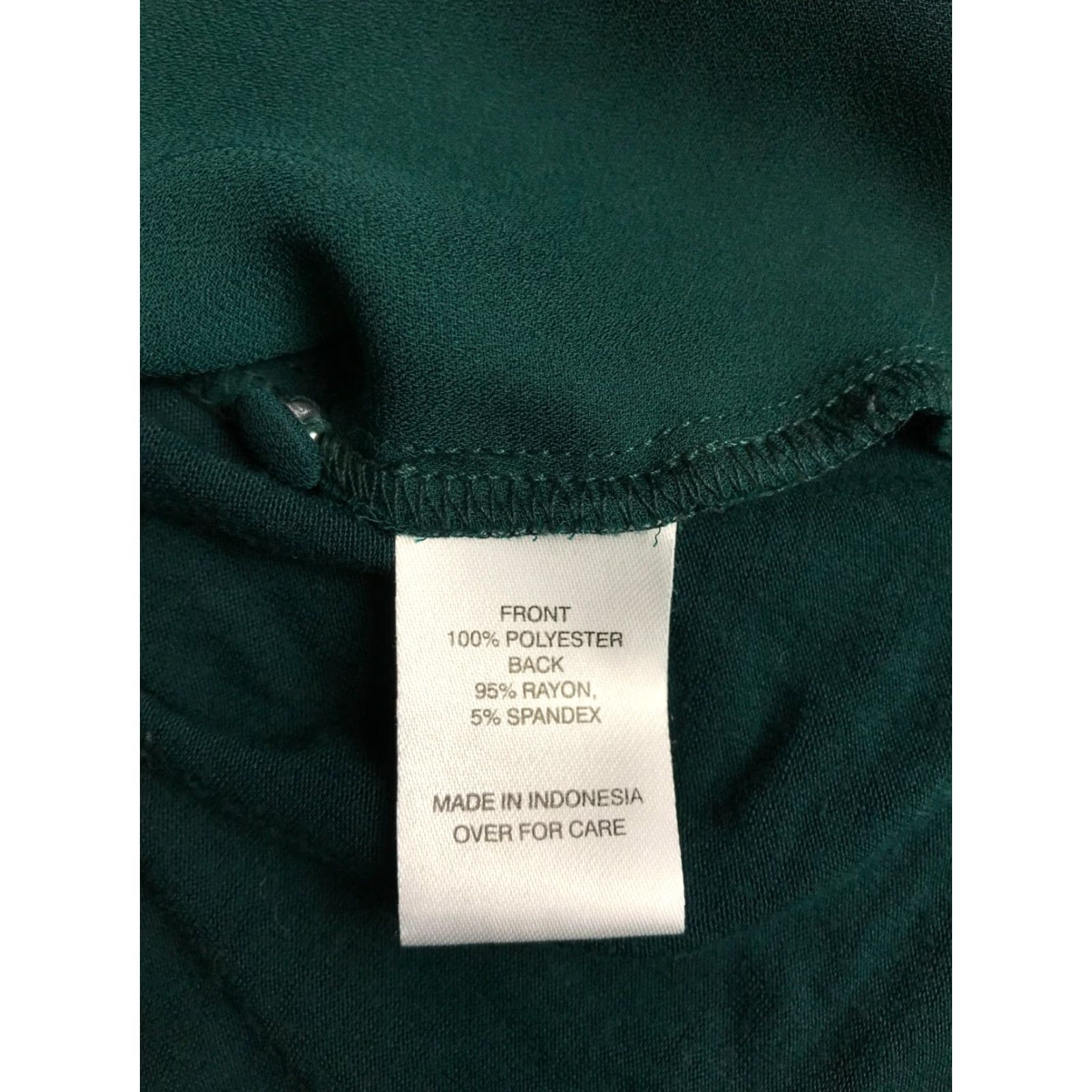 Vintage Fortune + Ivy Shirt Women's Medium Green Sheer V-Neck Short Sleeve Front Cuffed Sleeve T-Shirt Size M / US 6-8 / IT 42-44 - 7 Thumbnail