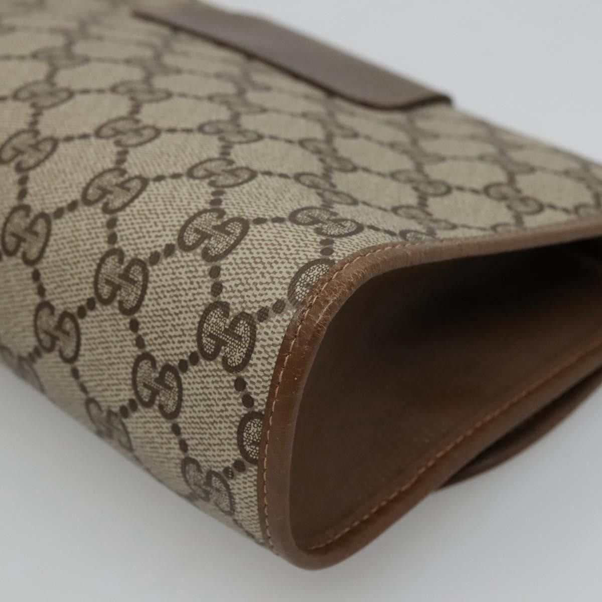 Gucci GUCCI GG Supreme Clutch Bag Pvc Leather Beige Green Red Size ONE SIZE - 15 Thumbnail
