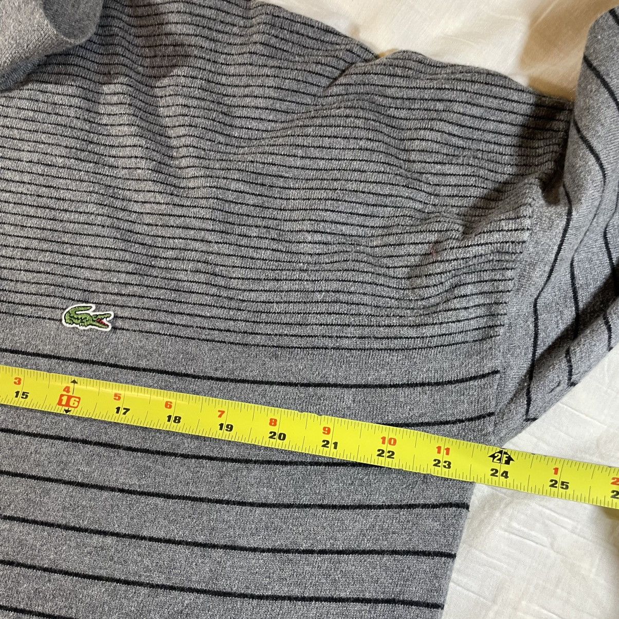 Lacoste Lacoste Cashmere Blend Striped Quarter Zip Size US L / EU 52-54 / 3 - 7 Thumbnail