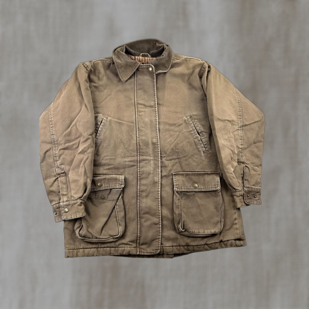 Vintage Cabela's Womens XL Brown Canvas Barn Coat Quilted Lined Cabela's Workwear Jacket Coat Size XL / US 12-14 / IT 48-50 - 1 Thumbnail