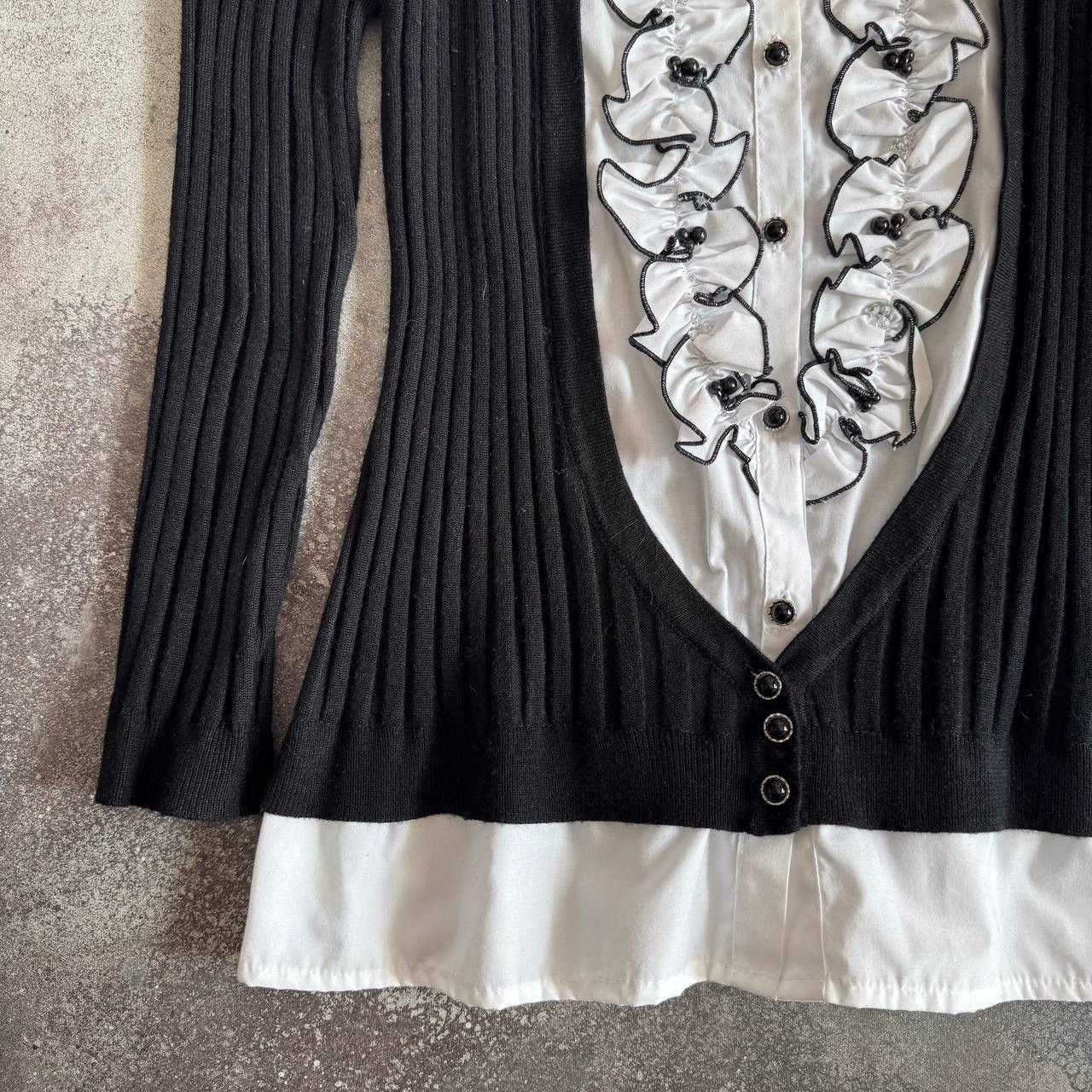 20471120 × Vintage Super Sexy Vintage Y2K Long Sleeve Blouse Size L / US 10 / IT 46 - 8 Thumbnail