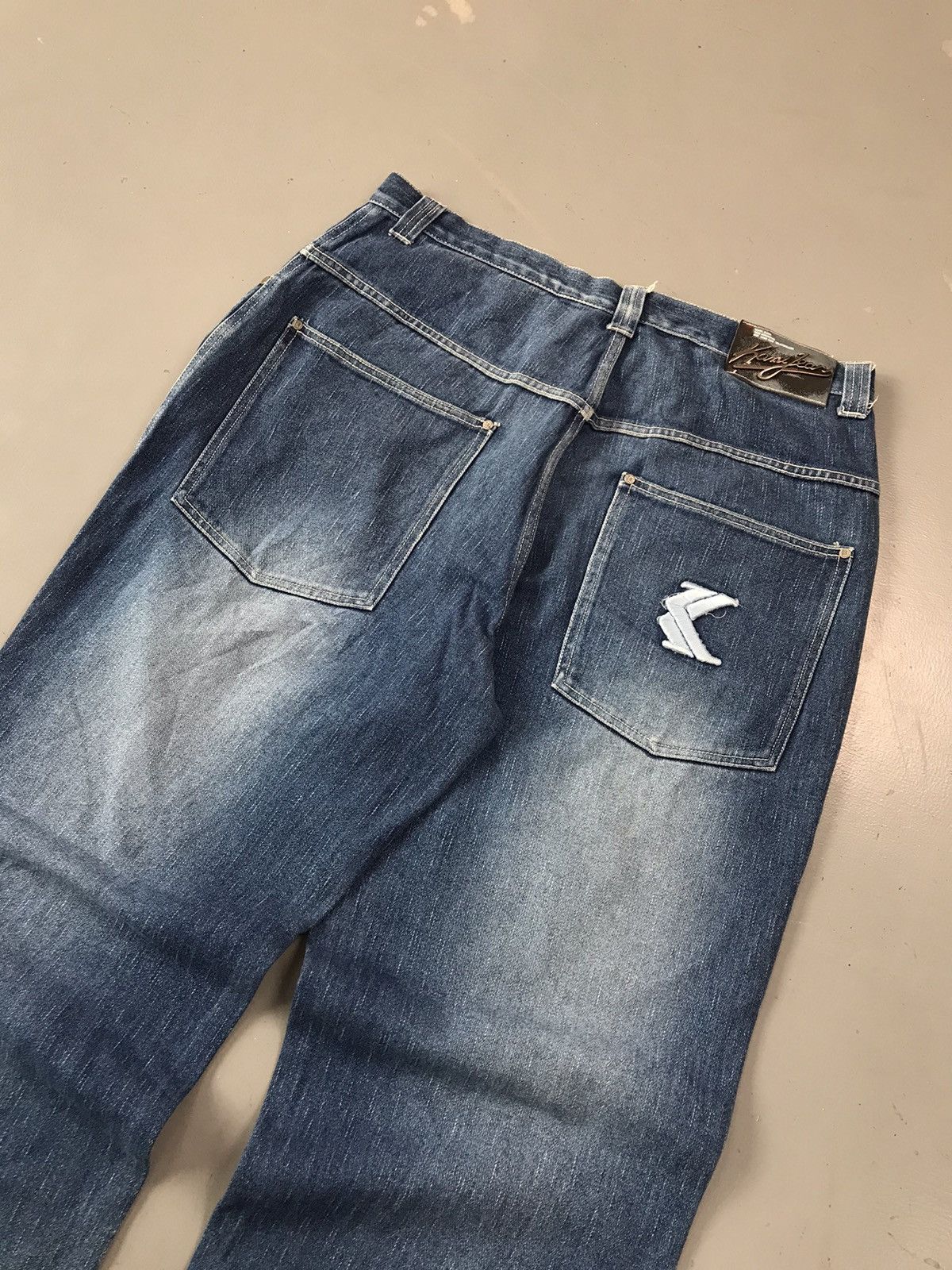 Karl Kani × Vintage Vintage Kani jeans SpellOut embroidered denim Size US 36 / EU 52 - 11 Thumbnail