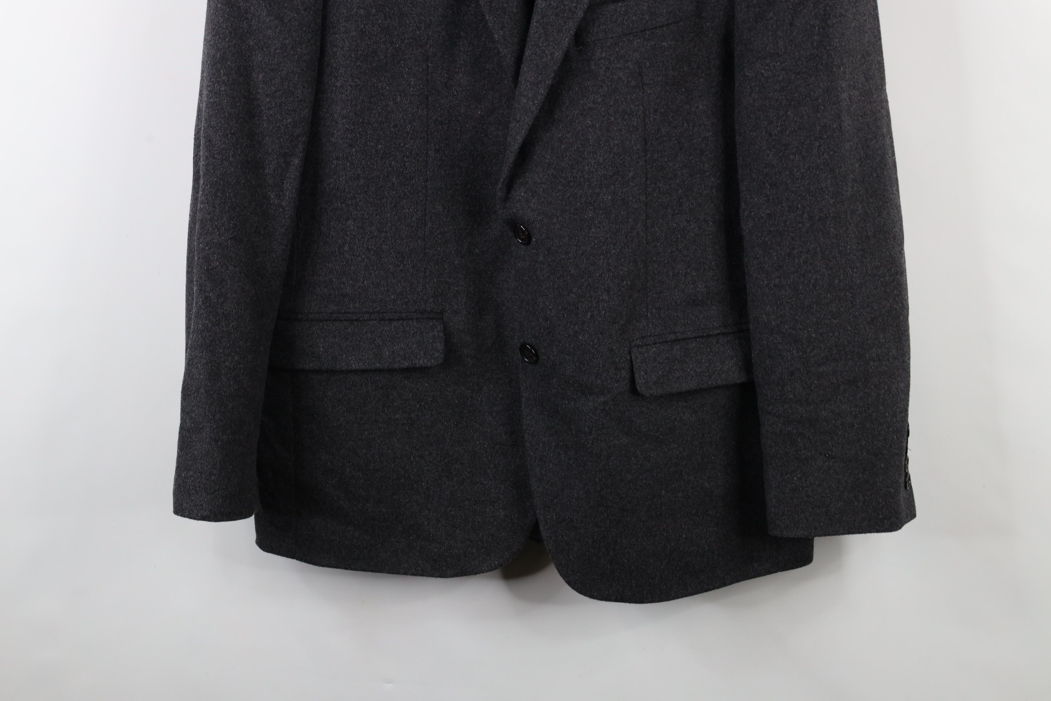 Ralph Lauren × Vintage Ralph Lauren Cashmere 2 Button Suit Blazer Jacket Dark Gray Size US L / EU 52-54 / 3 - 3 Thumbnail