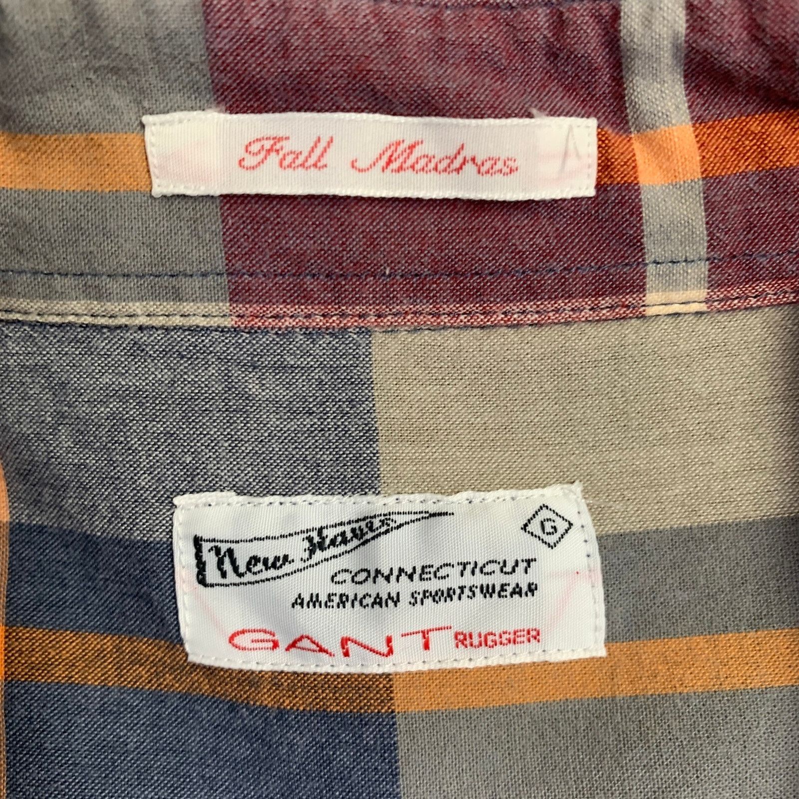 Gant Red Green Madras Plaid Cotton Button Down Collar Shirt Size US L / EU 52-54 / 3 - 6 Thumbnail