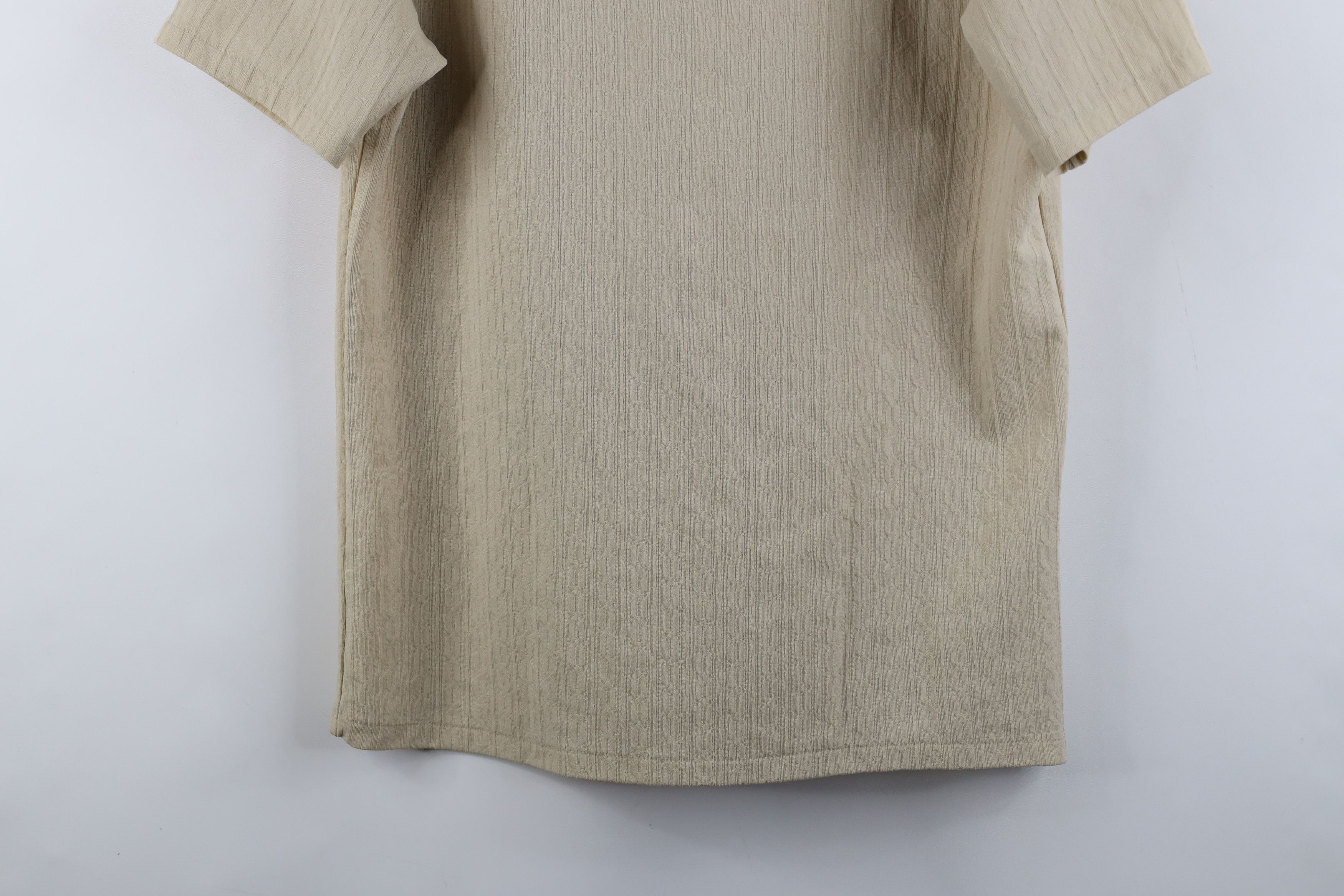 Vintage Vintage 50s Ban Lon Knit Short Sleeve Mock Neck T-Shirt USA Size US L / EU 52-54 / 3 - 3 Thumbnail