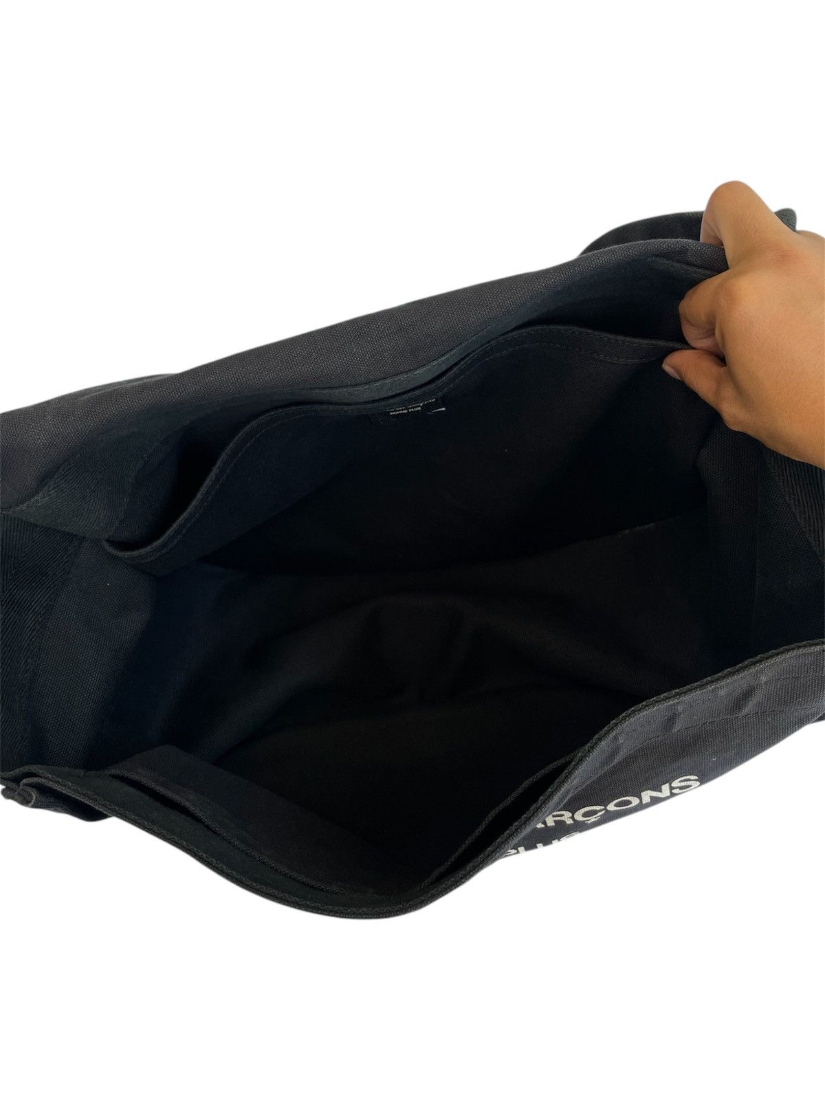 CDG Homme Plus Archive Black Canvas Crossbody Shoulder Bag