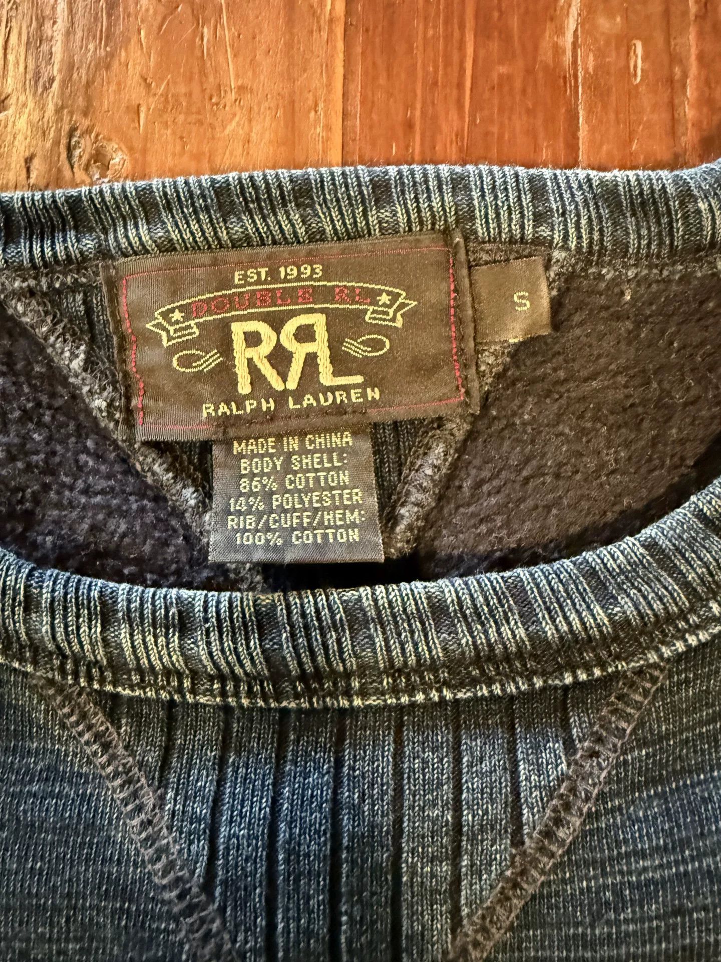 RRL Ralph Lauren RRL Ralph Lauren Indigo Crewneck Sweatshirt Size US S / EU 44-46 / 1 - 3 Thumbnail