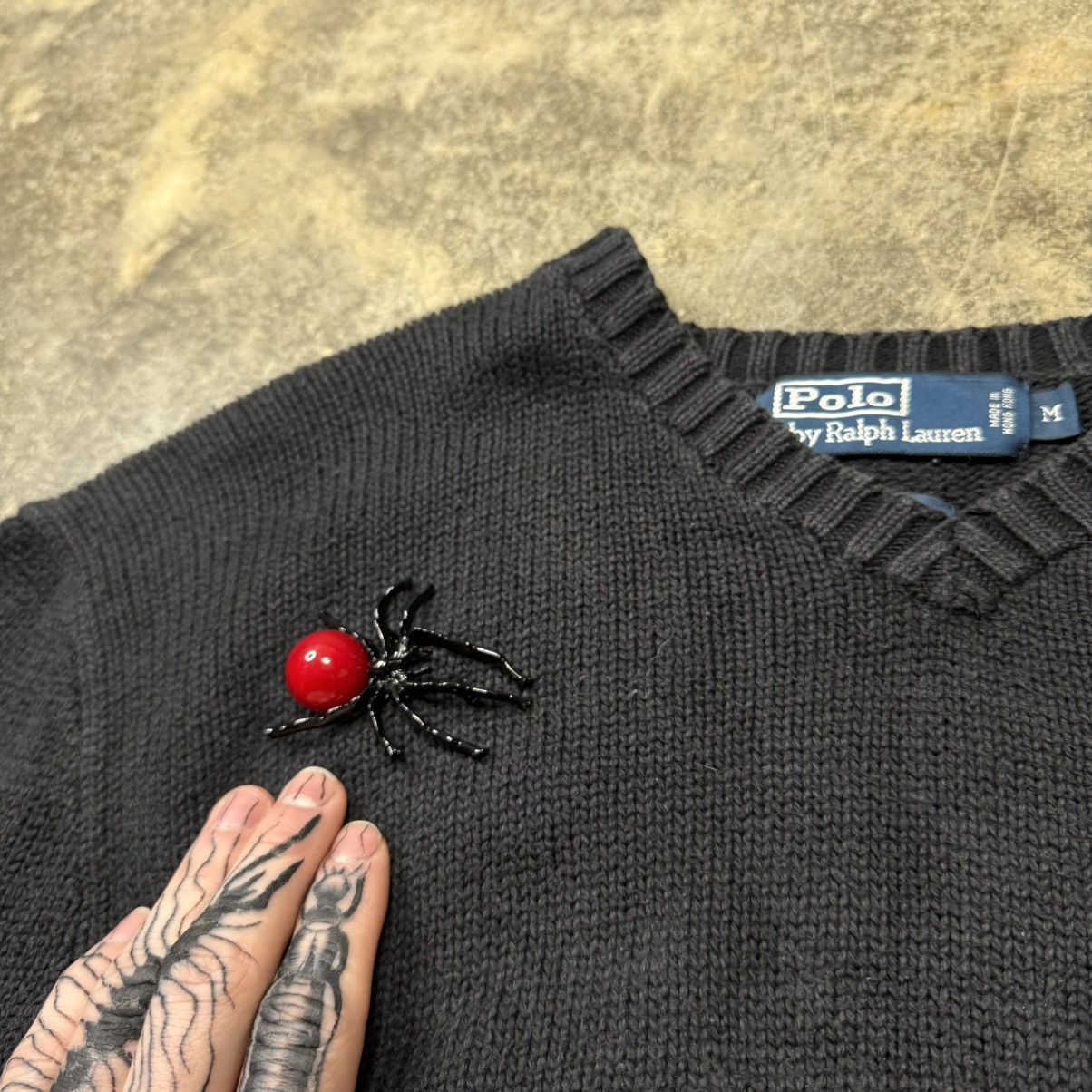 Polo Ralph Lauren vintage polo ralph lauren black knitted pullover sweater Size US M / EU 48-50 / 2 - 4 Thumbnail