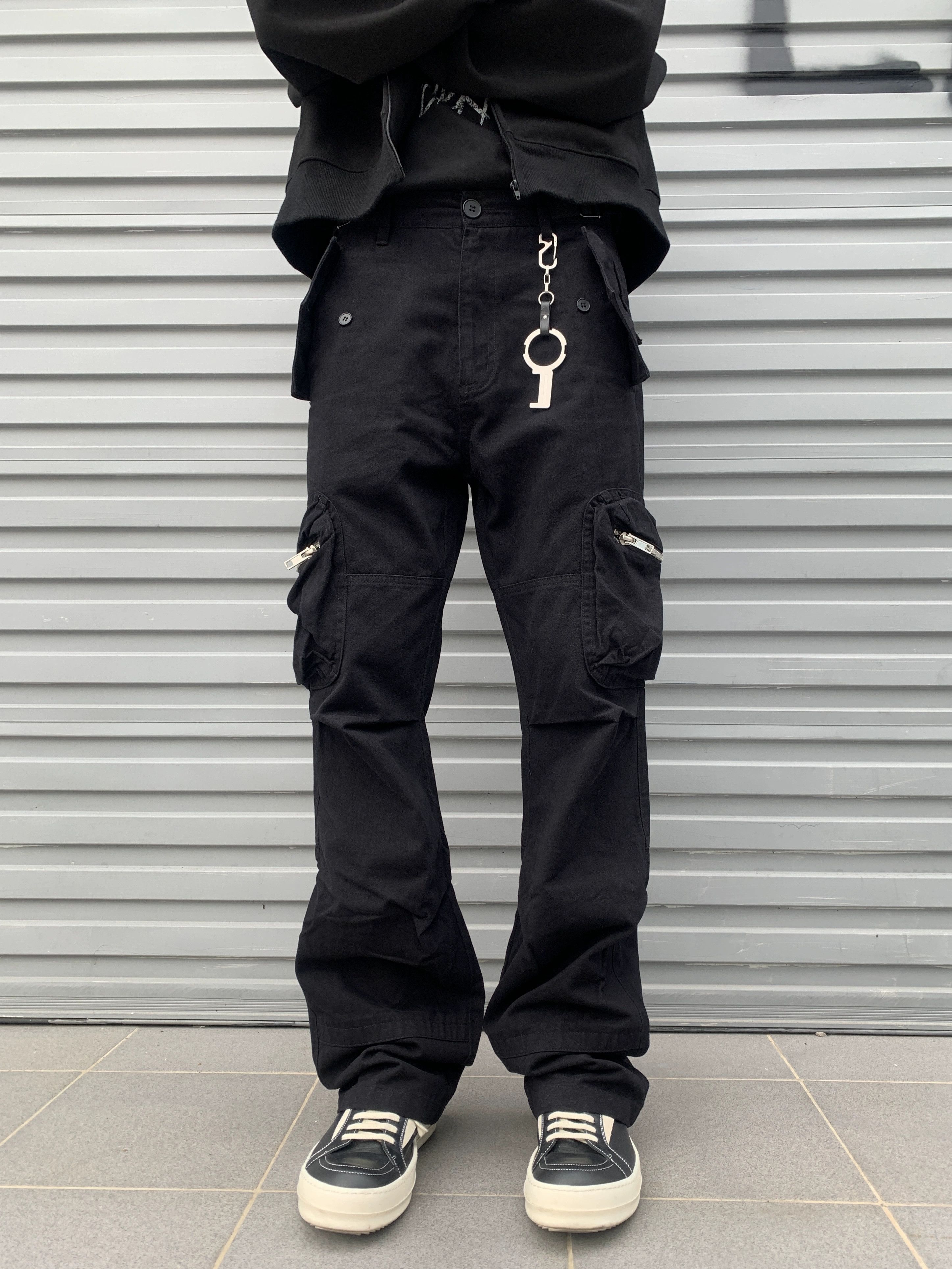 Designer × Japanese Brand × Vintage Zipper military zipper punk flared utility cargo pants Size US 32 / EU 48 - 4 Thumbnail