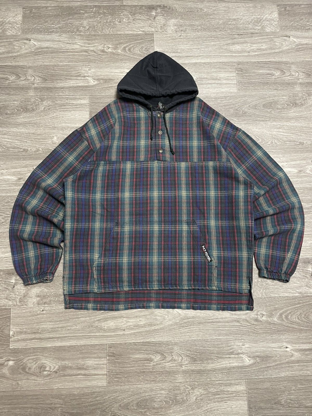 No Fear Vintage No Fear Plaid Flannel Shirt Anorak Pullover USA Size US XL / EU 56 / 4 - 1 Thumbnail