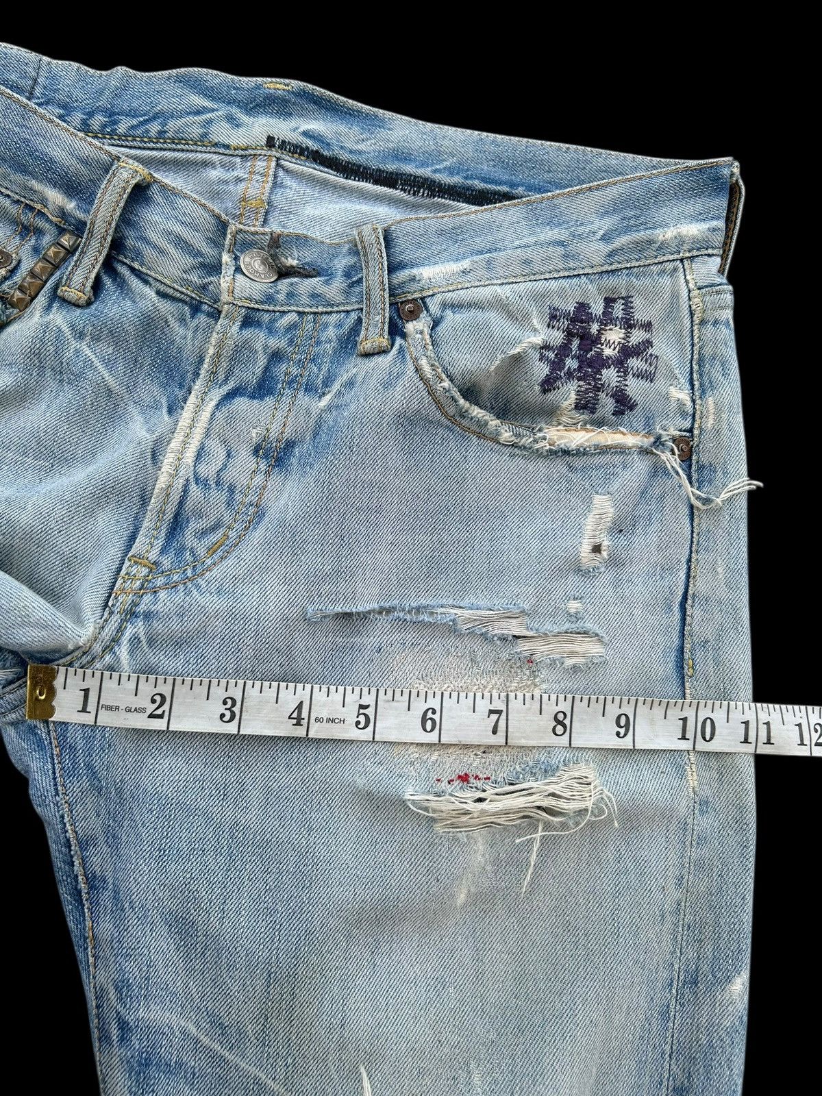 Hysteric Glamour Thrashed Vintage Hysteric Glamour Selvedge Flare Denim Jeans Size US 32 / EU 48 - 22 Thumbnail