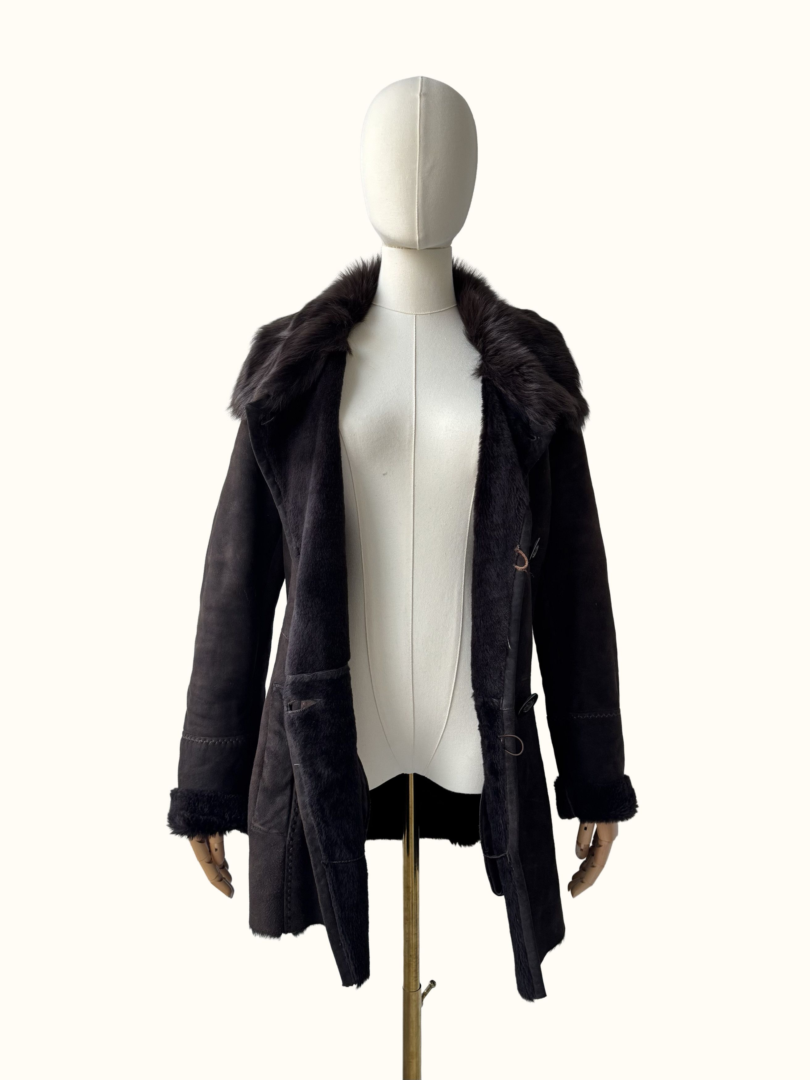 Vintage Vintage Real Lambskin Coat (B550) Size S / US 4 / IT 40 - 3 Thumbnail