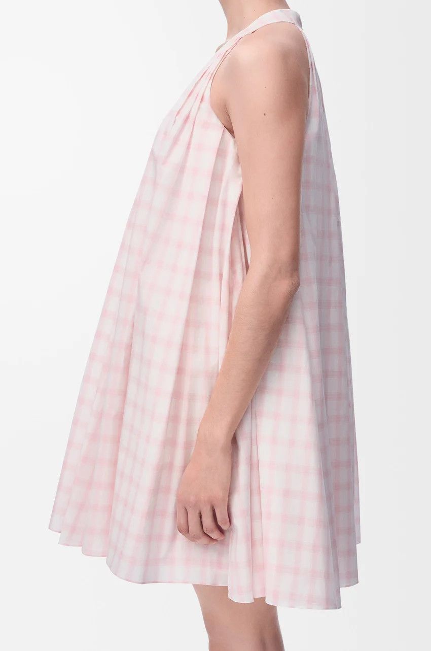 Loewe o1loc1c0525 Trapeze Dress In Cotton in White/Pink Size S / US 4 / IT 40 - 4 Thumbnail