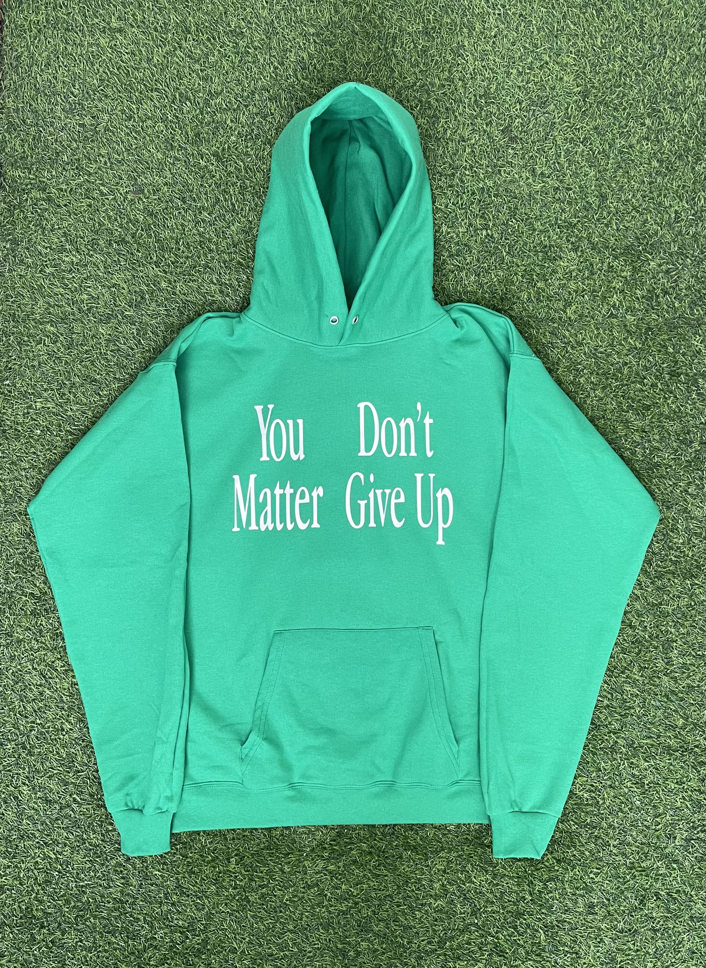 Vintage YOU DON'T MATTER GIVE UP HOODIE Size US L / EU 52-54 / 3 - 2 Thumbnail