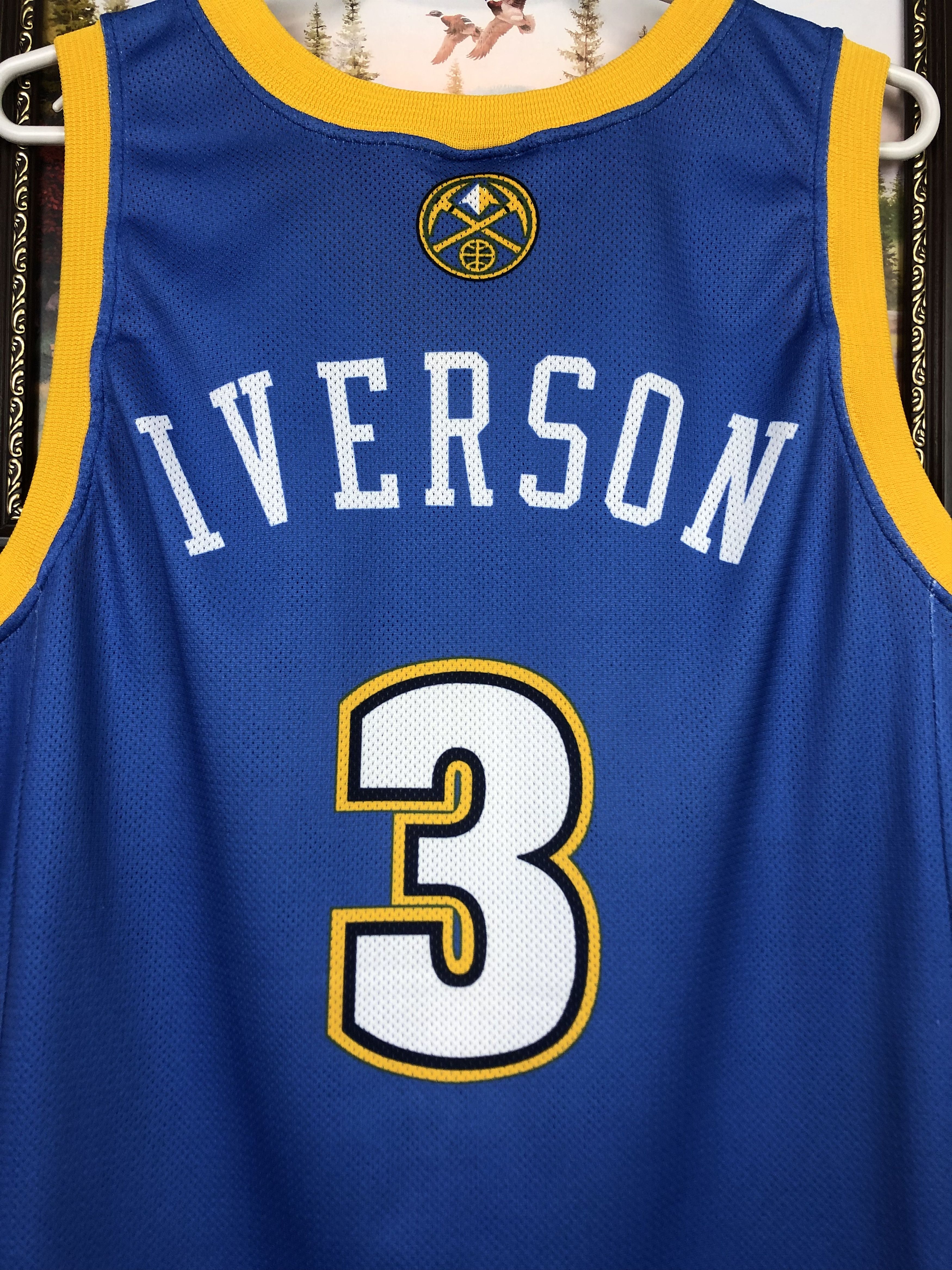 NBA Vintage Champion Denver Nuggets Iverson NBA Jersey Shirt Size US M / EU 48-50 / 2 - 9 Thumbnail