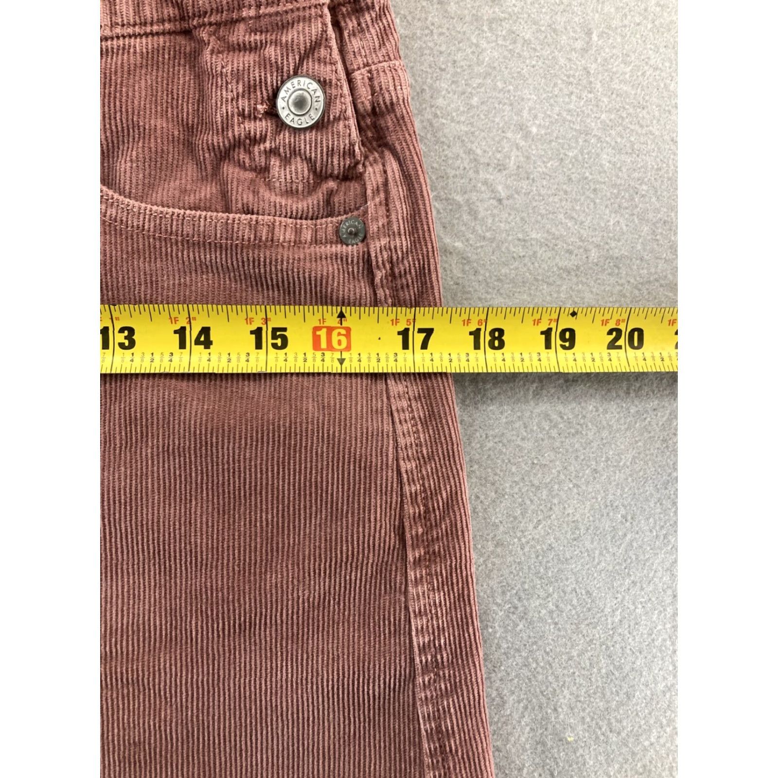 American Eagle Outfitters VINTAGE American Eagle Outfitters Overall Skirt Womens XS Pink Corduroy Casual Short Pockets Stretch Size 26" / US 2 / IT 38 - 7 Thumbnail
