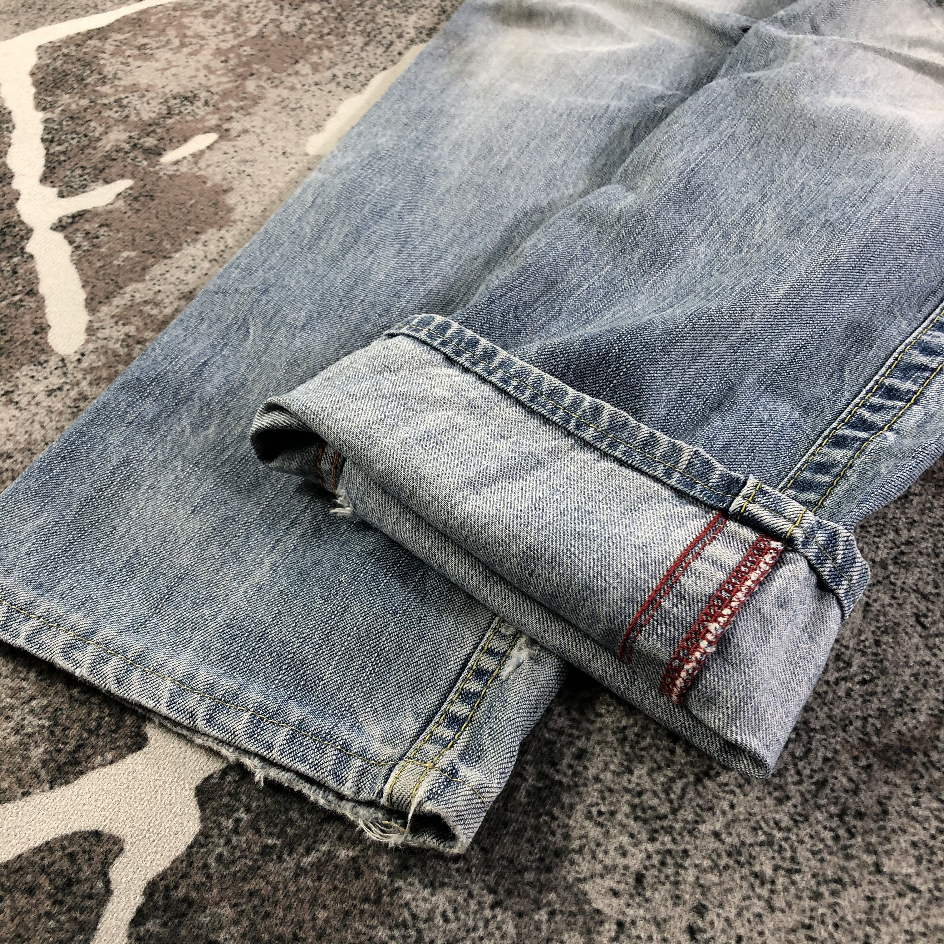 Japanese Brand Blue Way Jeans Distressed Denim KJ2025 Size US 28 / EU 44 - 6 Thumbnail