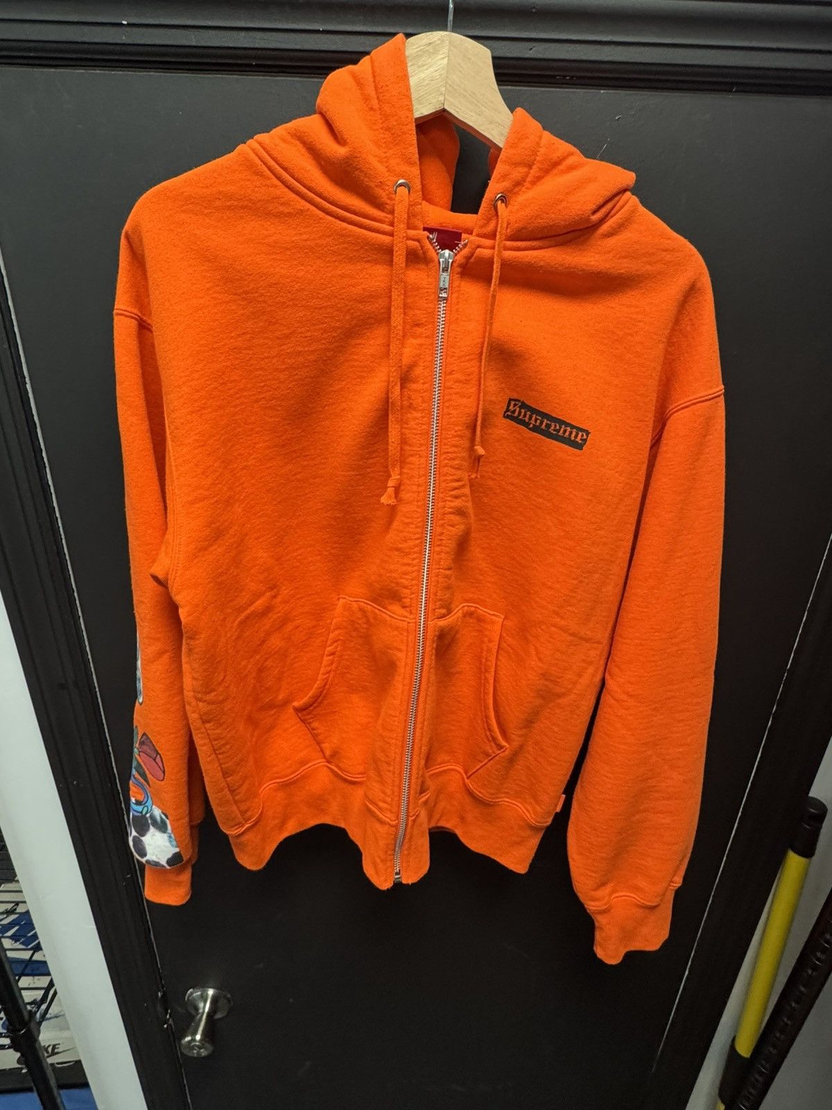 Supreme Supreme Spread Zip Up Hooded Sweatshirt Orange | Grailed
