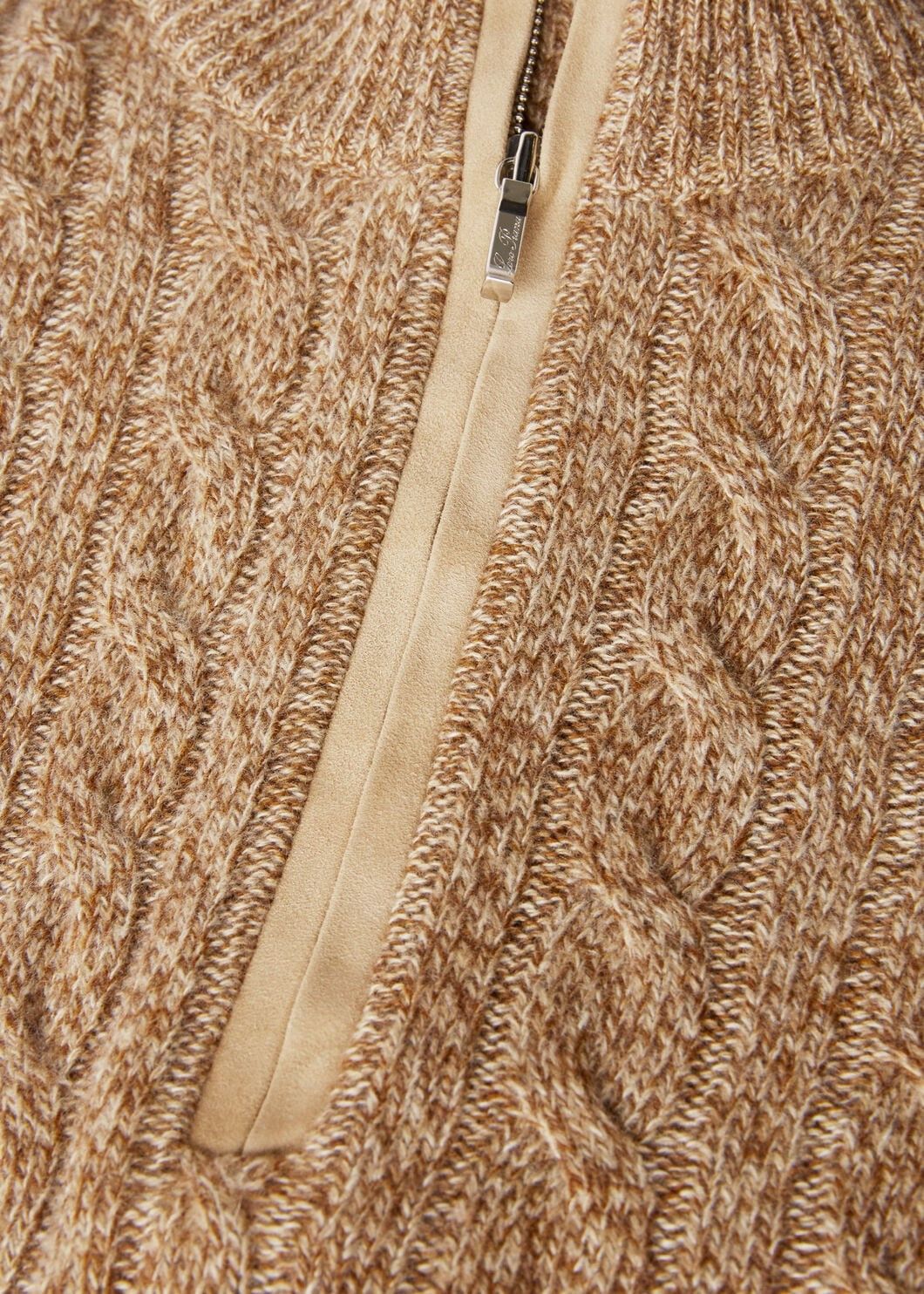 Loro Piana o1w1db10725 FAD7358 Treccia Sweater in Camel Size US S / EU 44-46 / 1 - 7 Thumbnail